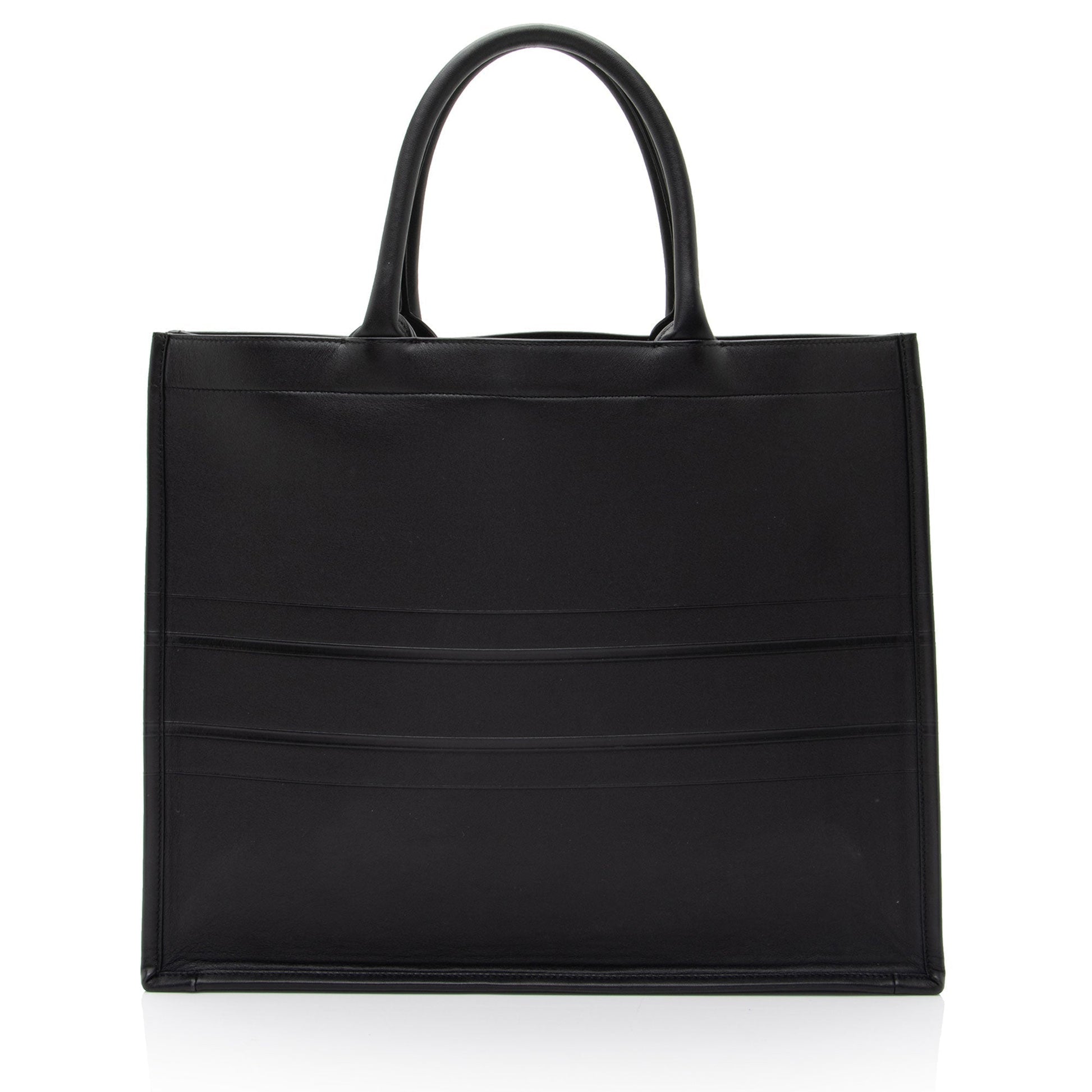 Dior Calfskin Book Tote Shf 1Gnic2 Large Embossed Tote Bag