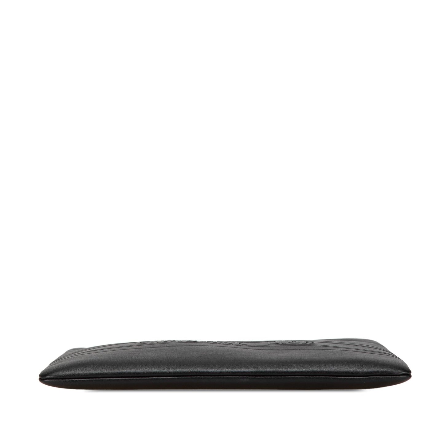 Dior Calfskin Clutch Logo Embossed Zip Clutch Bag