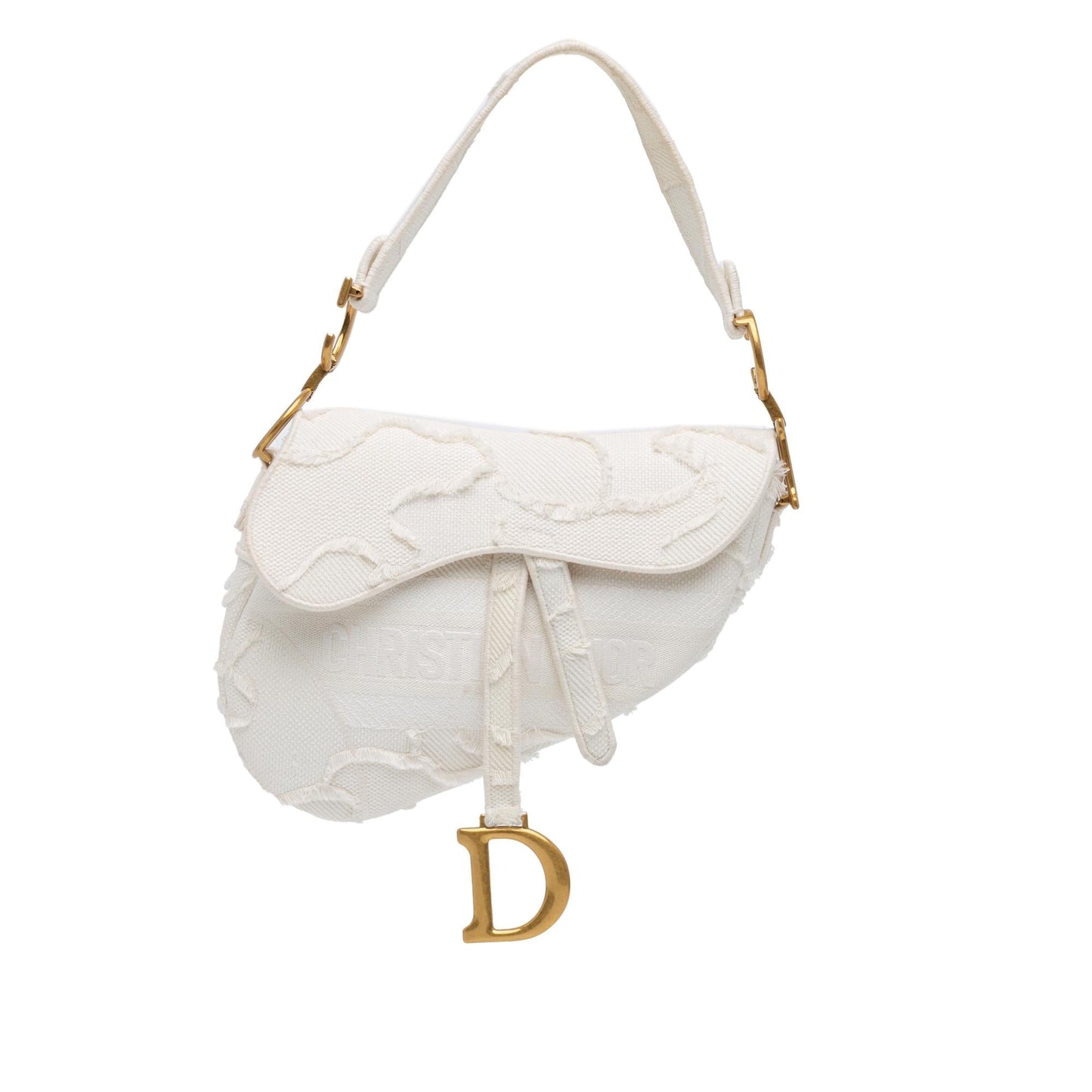 Dior Camouflage Saddle Bag Canvas Embroidered Shoulder Bag Saddle Bag 2