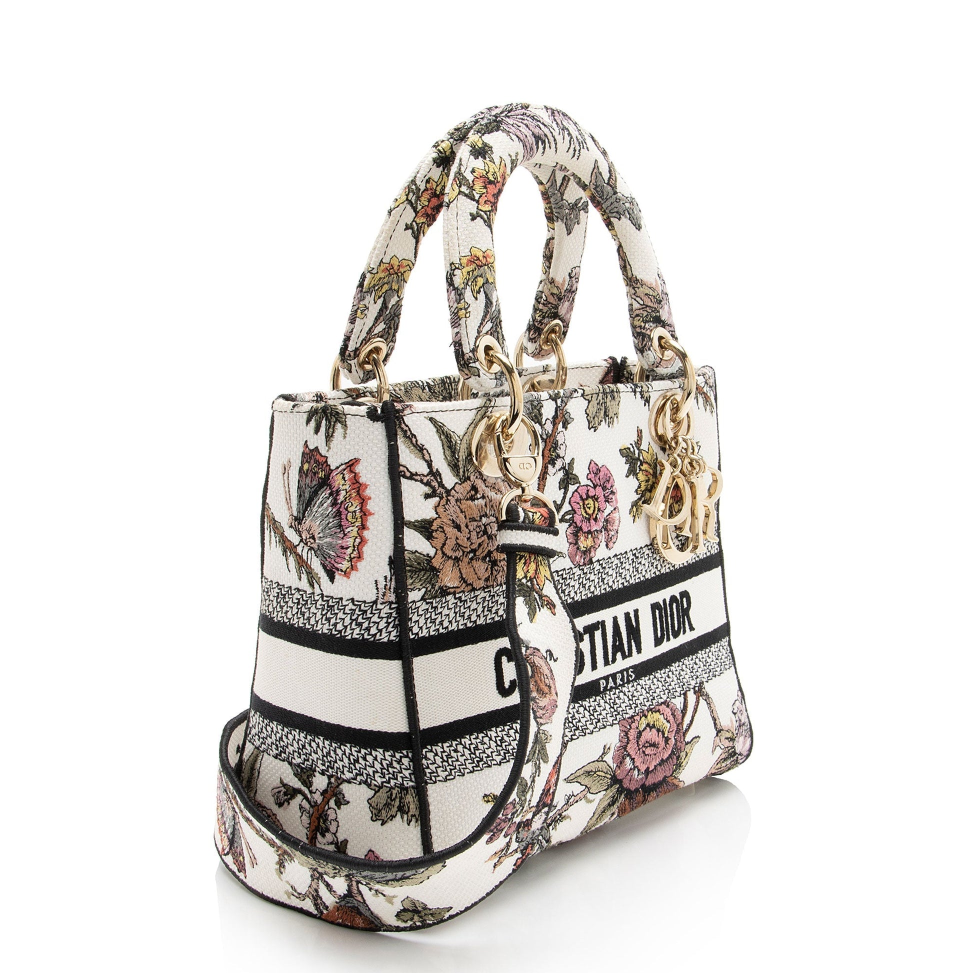 Dior Jardin Botanique Lady Lite Tote Medium Embroidered Tote Bag