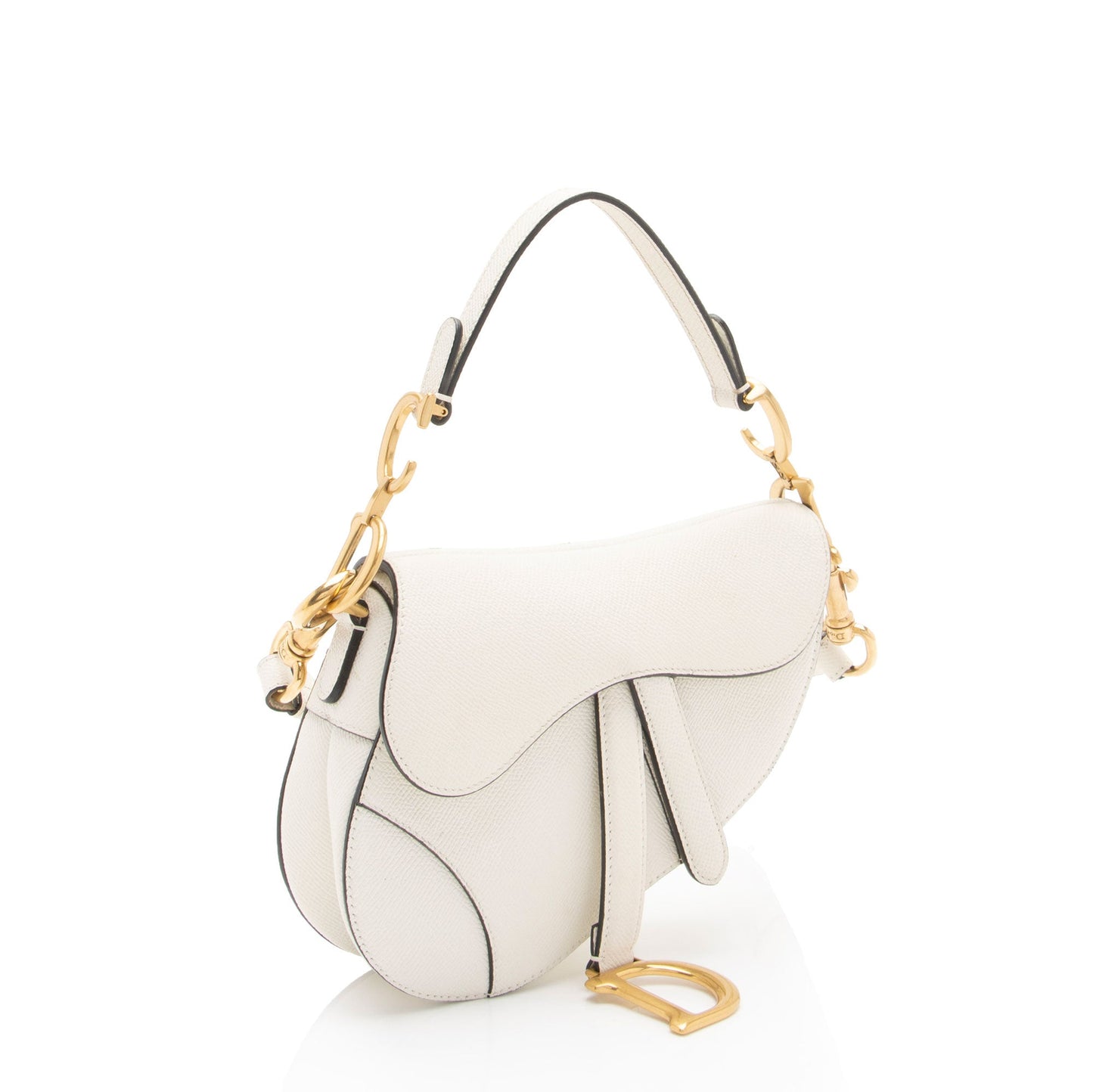 Dior Grained Calfskin Saddle Dual Strap Crossbody Bag Shf
