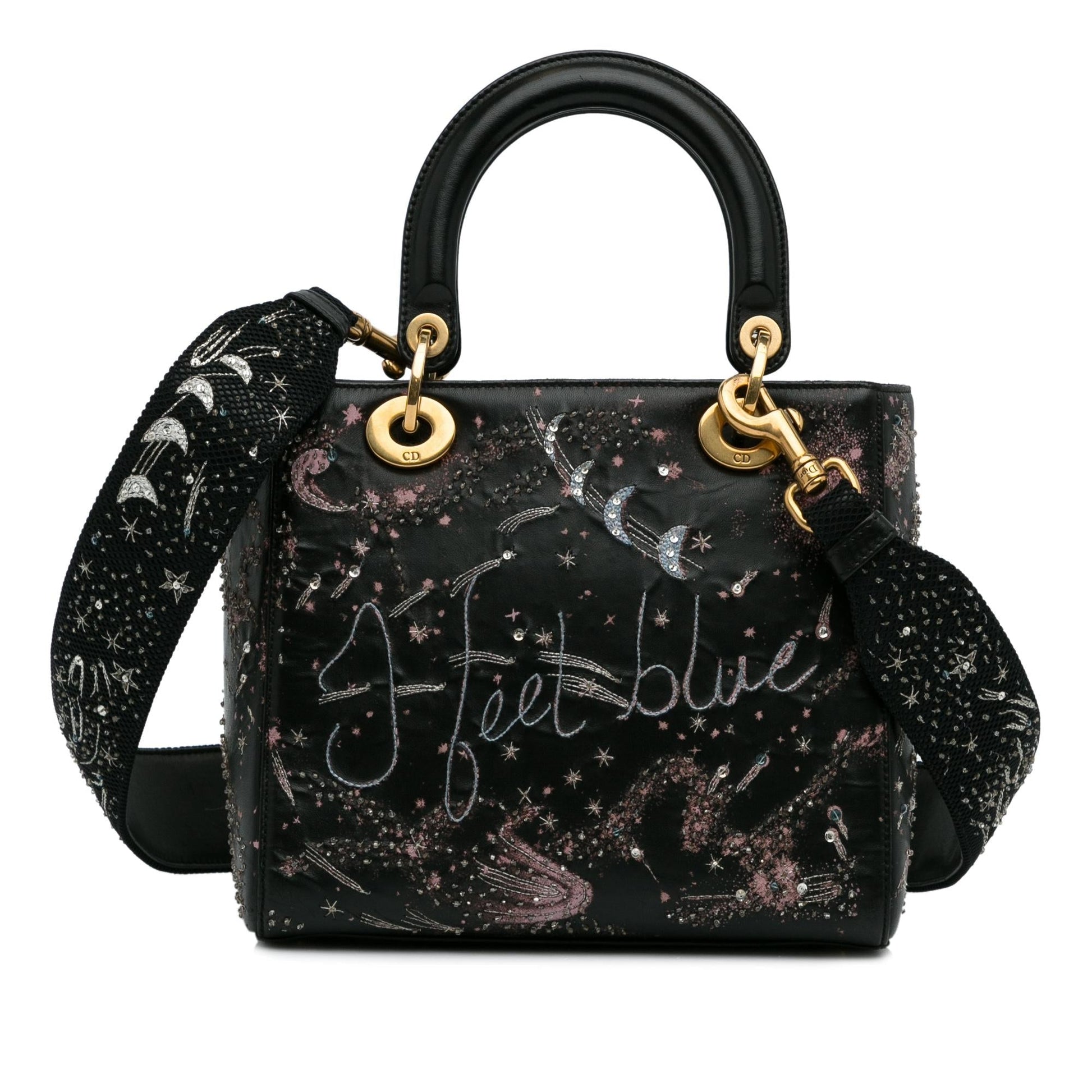 Dior Feel Lady Shg R5Tc39 Satchel Bag Blue Mini