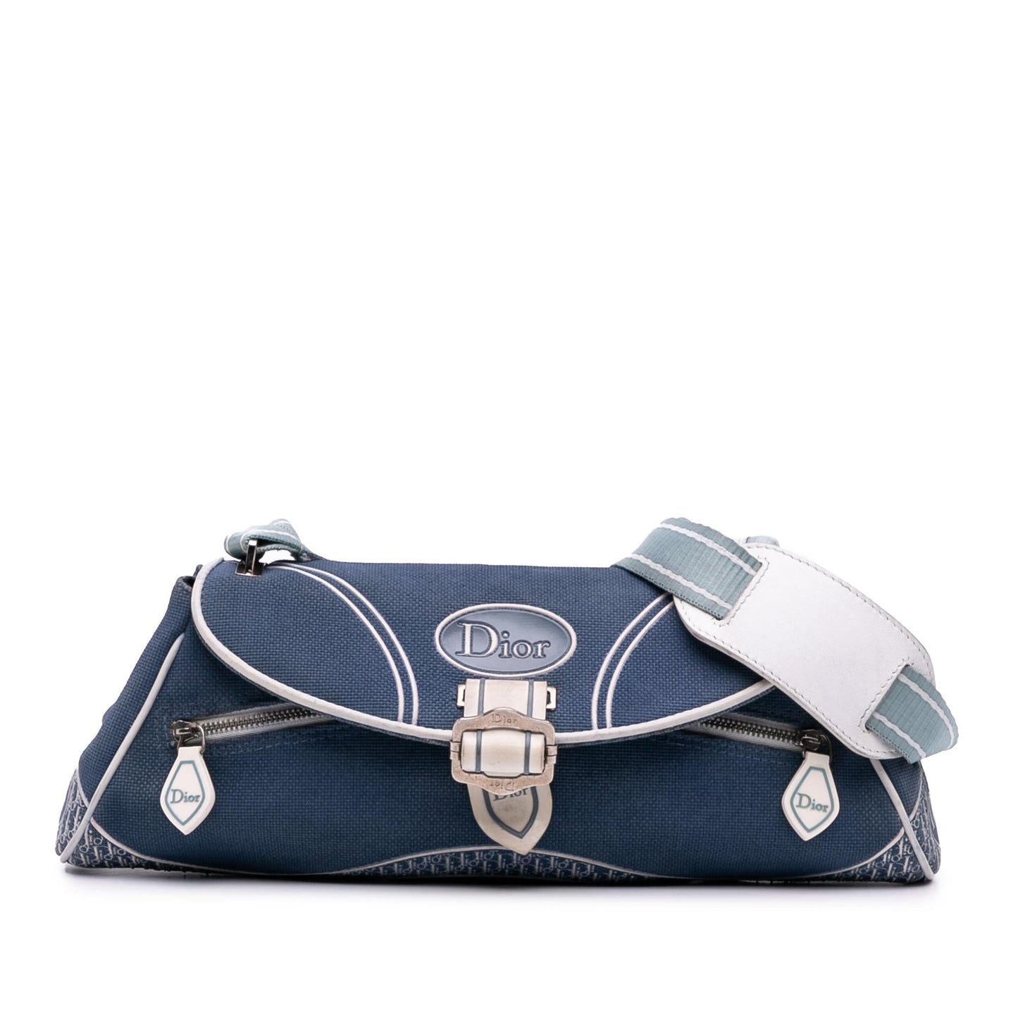Dior John Galliano issimo Trimmed Shoulder Bag Canvas