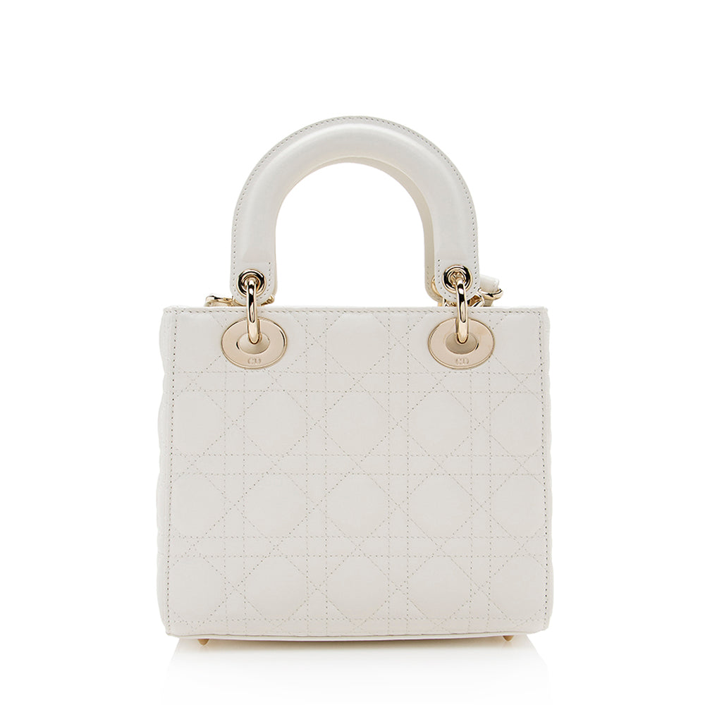 Dior Cannage Lady Tote Shf Lambskin Small Tote Bag