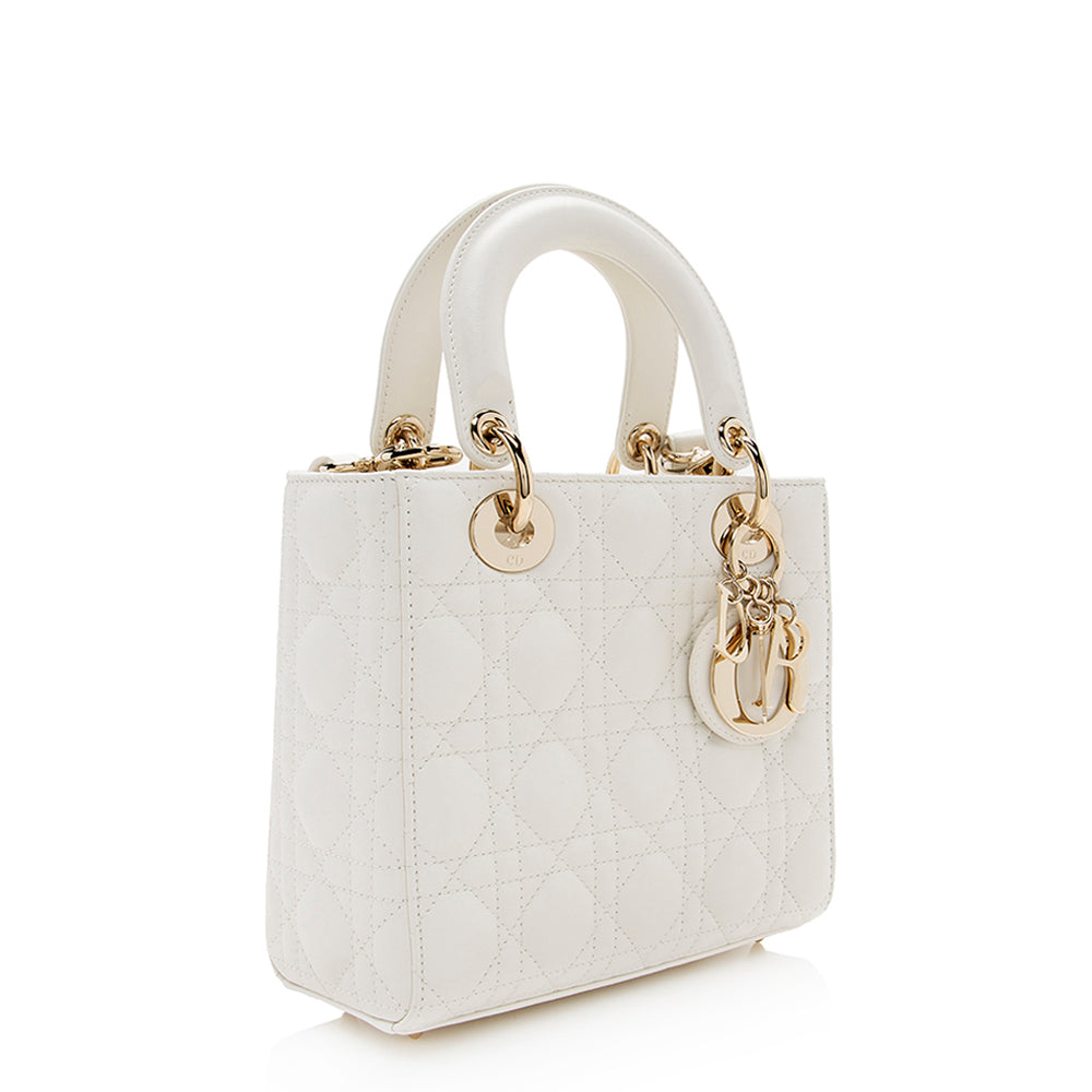 Dior Cannage Lady Tote Shf Lambskin Small Tote Bag