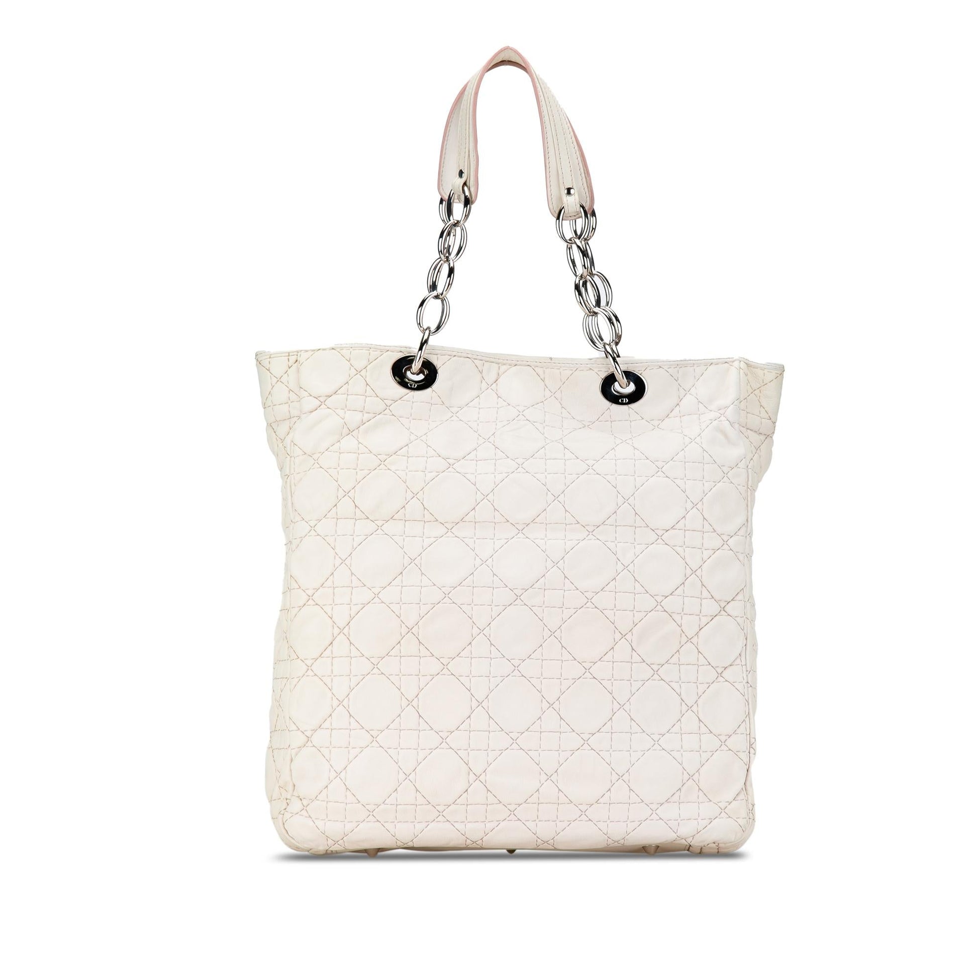 Dior Cannage Shopping Tote Shg Icewoy Lambskin Tote Bag