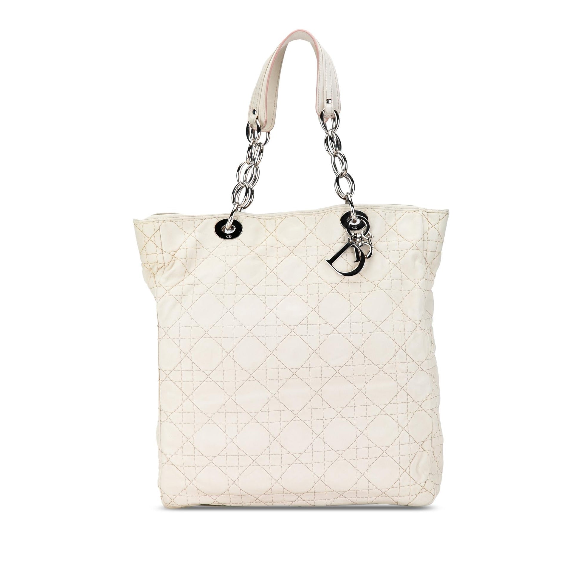 Dior Cannage Shopping Tote Shg Icewoy Lambskin Tote Bag