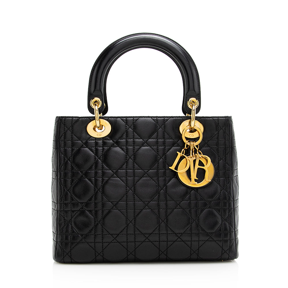 Dior Lady Tote Shf Lambskin Medium Tote Bag