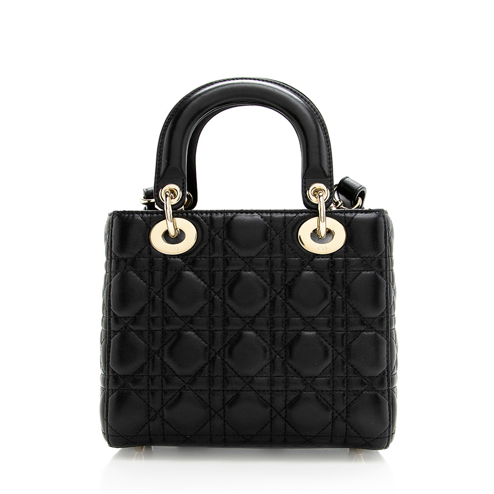 Dior My Lady Lucky Badges Tote Shf Lambskin Small Tote Bag