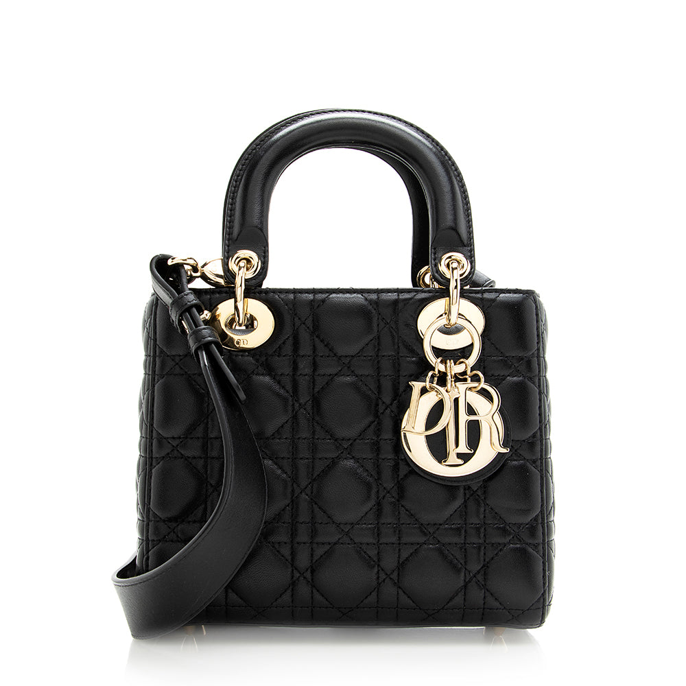 Dior My Lady Lucky Badges Tote Shf Lambskin Small Tote Bag