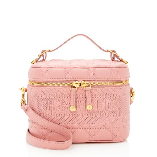 Dior Travel Vanity Case Shf Reedex Satchel Bag Lambskin Small