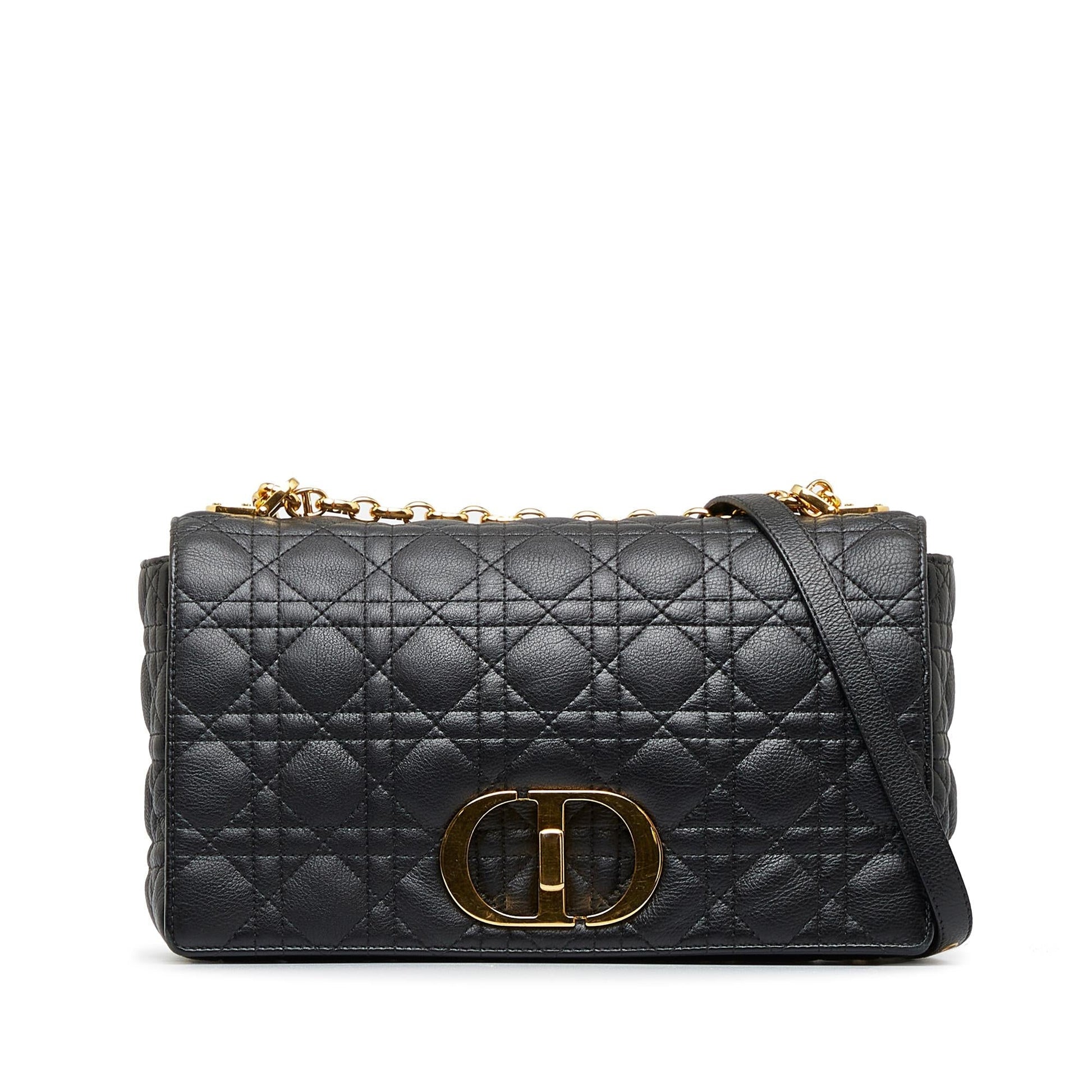Dior Cannage Caro Shg Wqowed Crossbody Bag Large