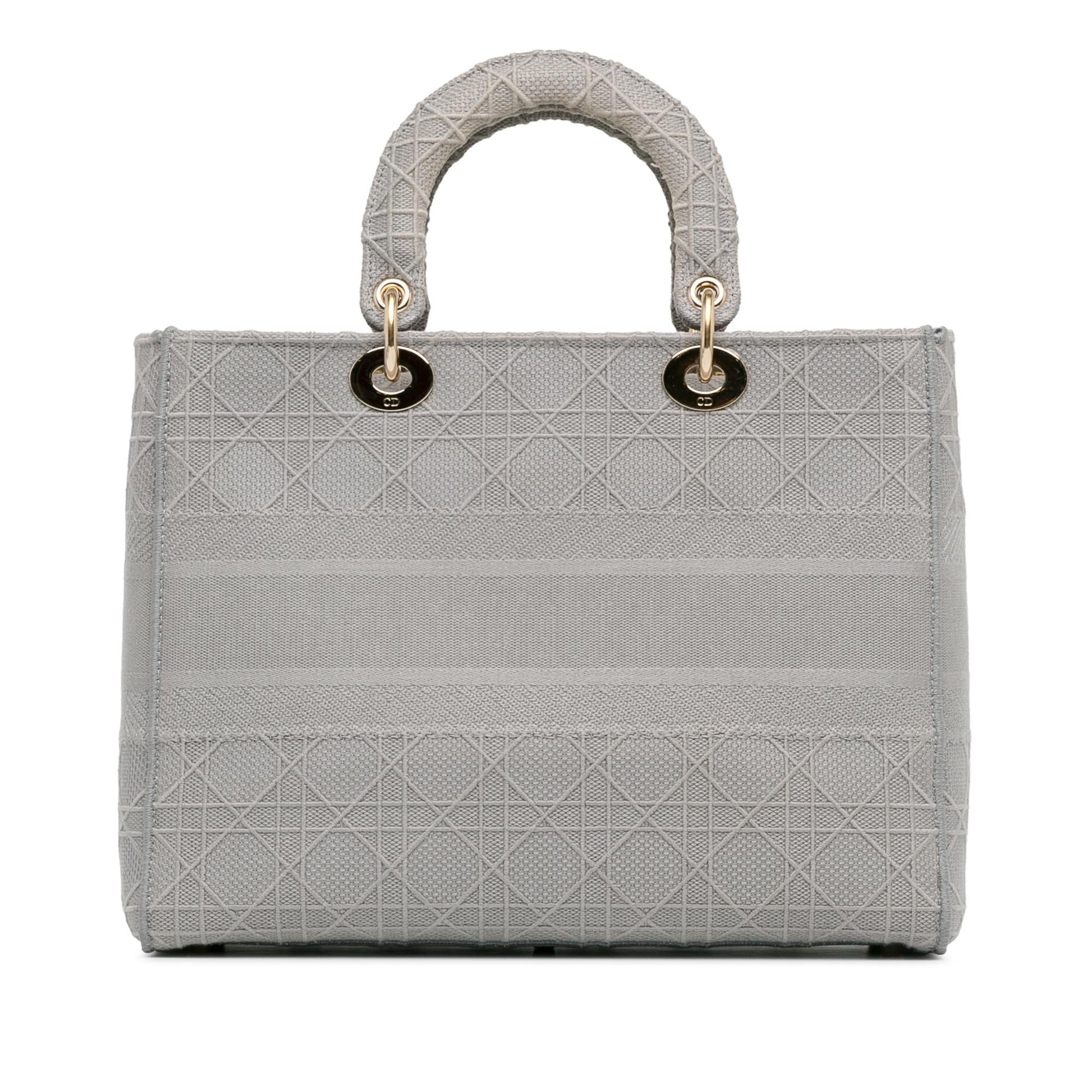 Dior Cannage Lady Lite Satchel Bag Large Lite Shg Dhyugw
