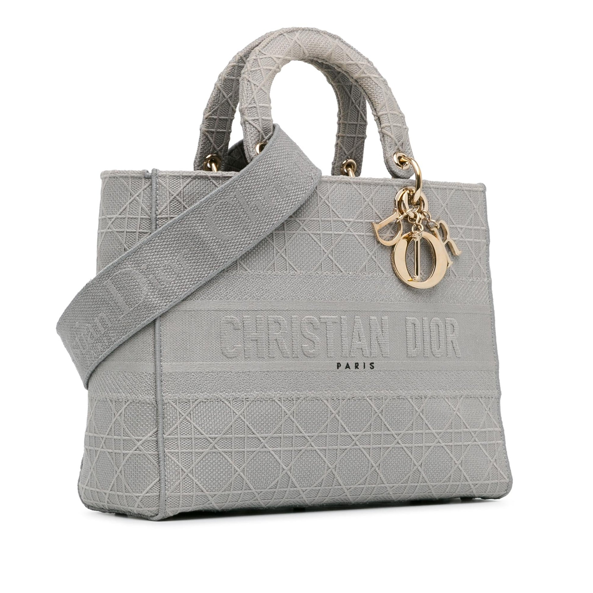 Dior Cannage Lady Lite Satchel Bag Large Lite Shg Dhyugw