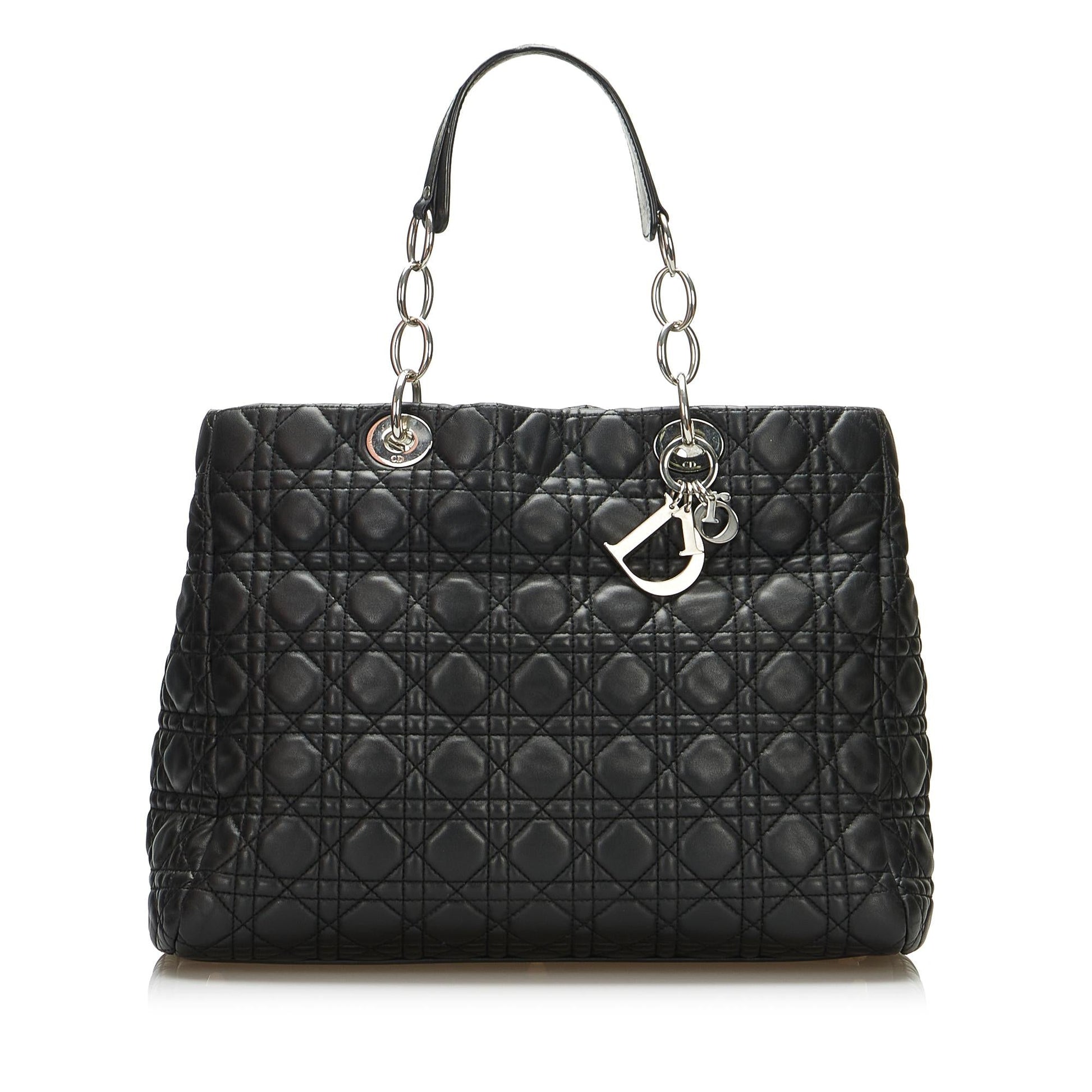 Dior Cannage Lady Soft Tote Shg 6Vmip6 Large Tote Bag