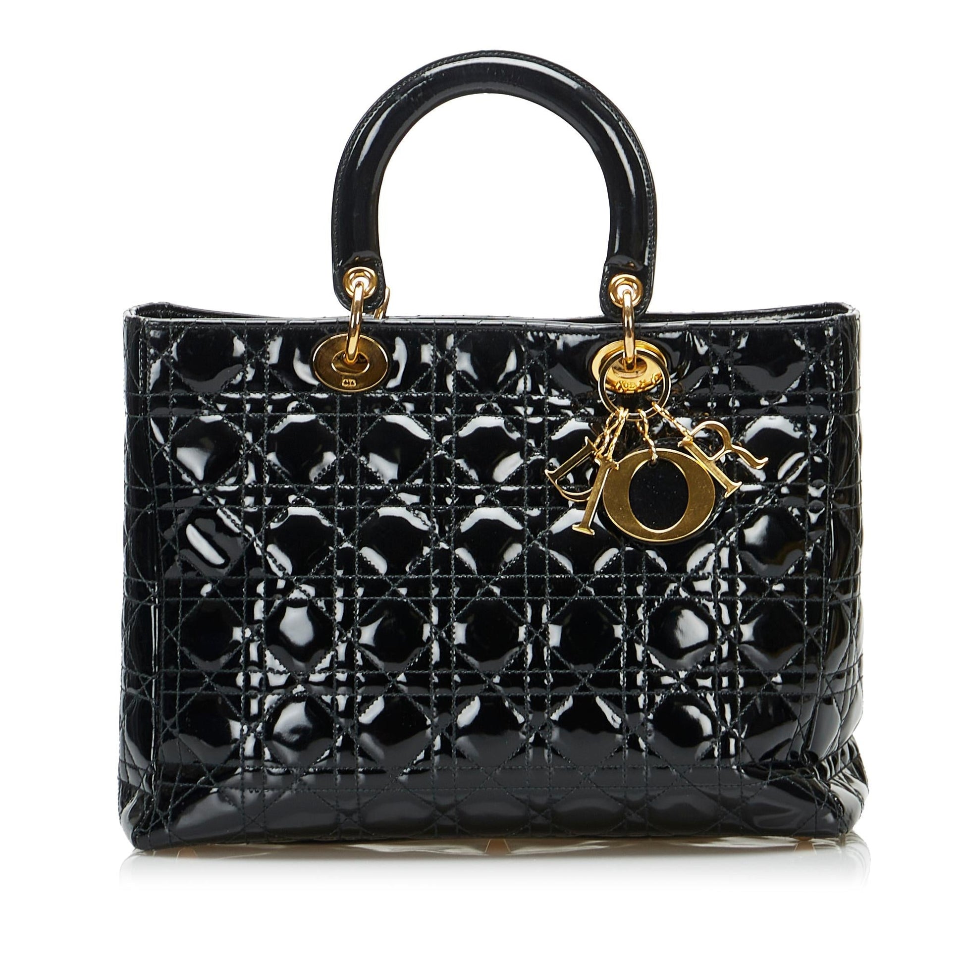 Dior Cannage Lady Shg Ulcxjs Satchel Bag Large