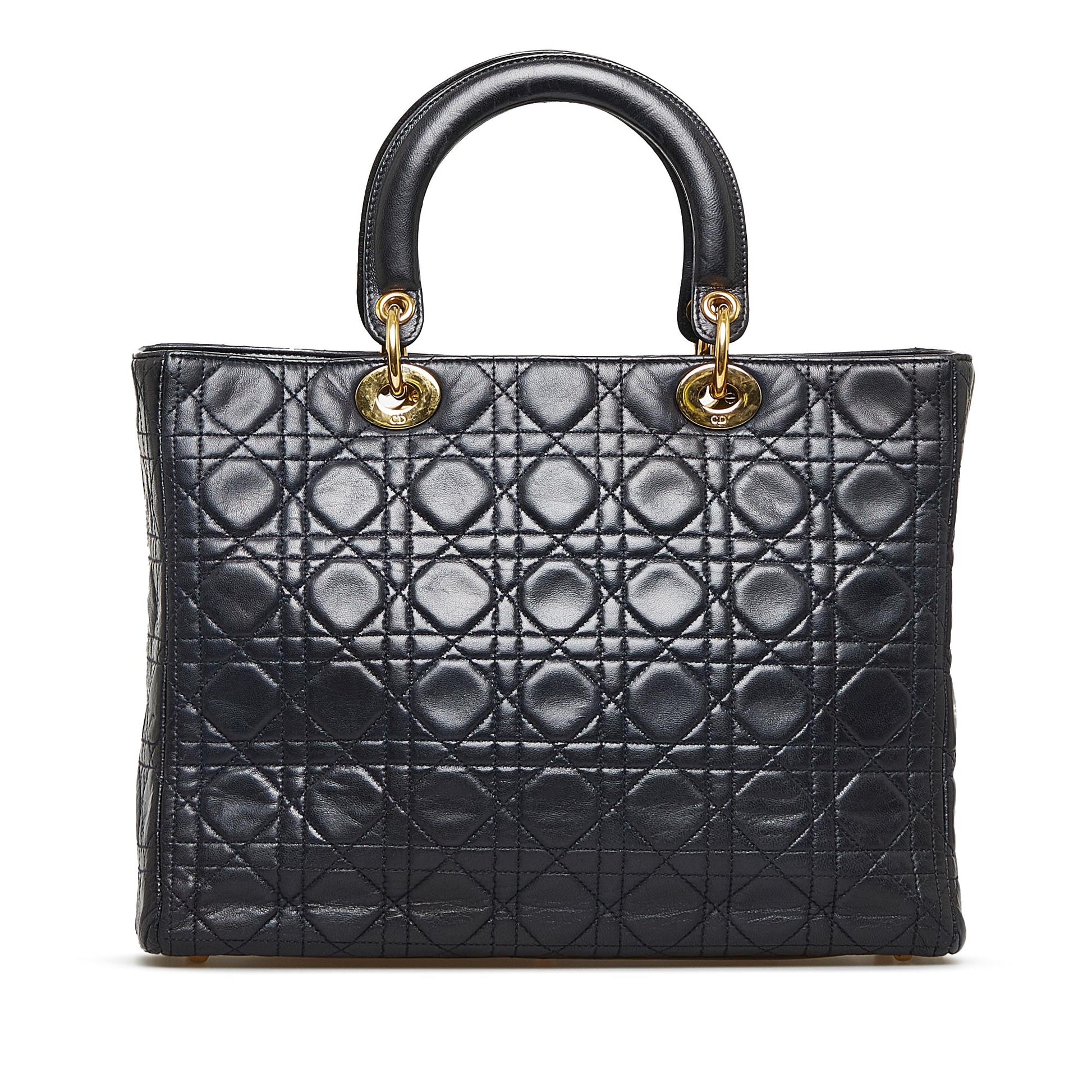 Dior Cannage Lady Shg Dklwbm Satchel Bag Large