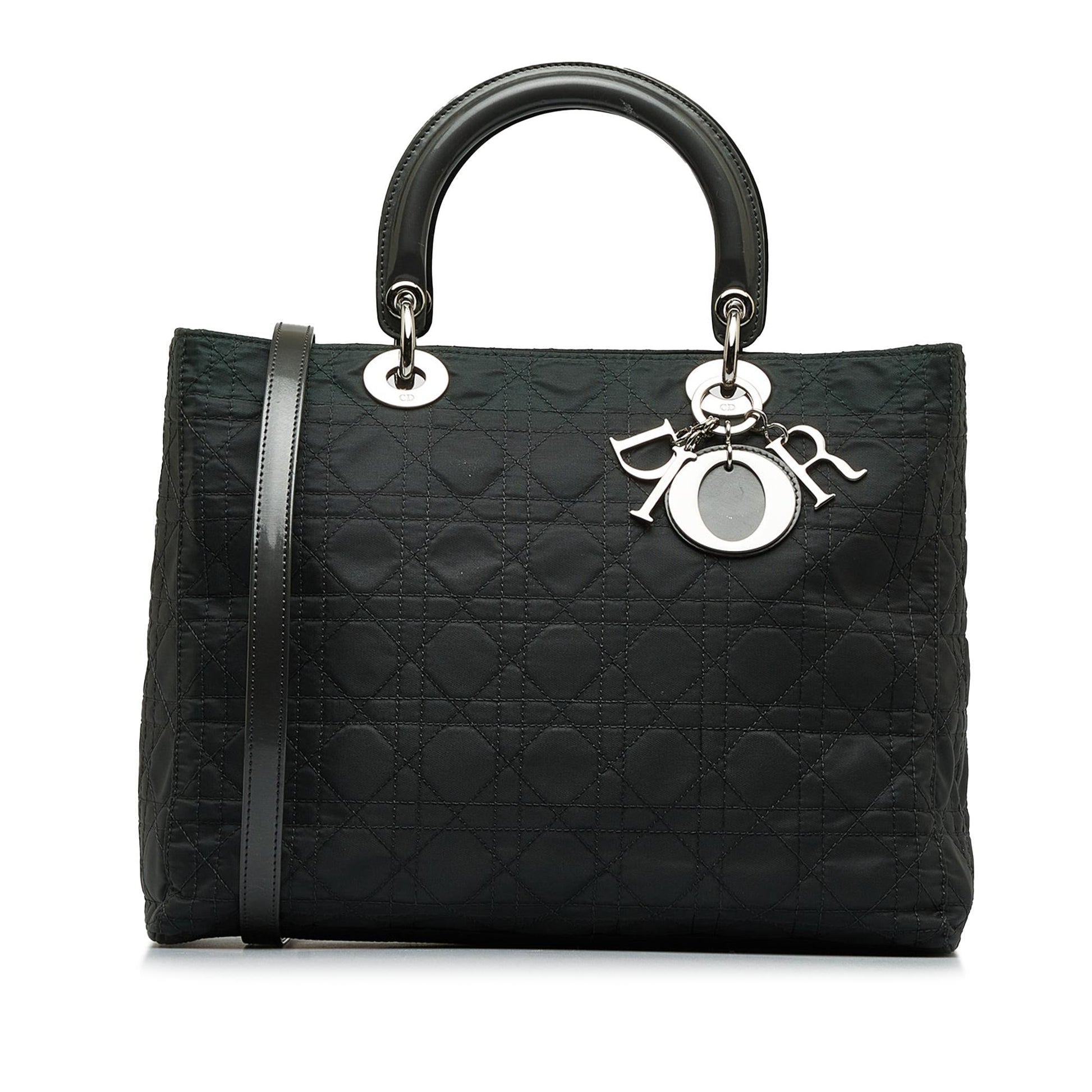 Dior Cannage Lady Shg 6H7B52 Satchel Bag Nylon Large