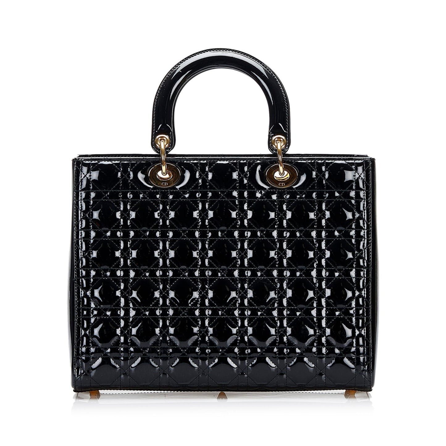 Dior Cannage Lady Shg 9I0Wks Satchel Bag Patent Large