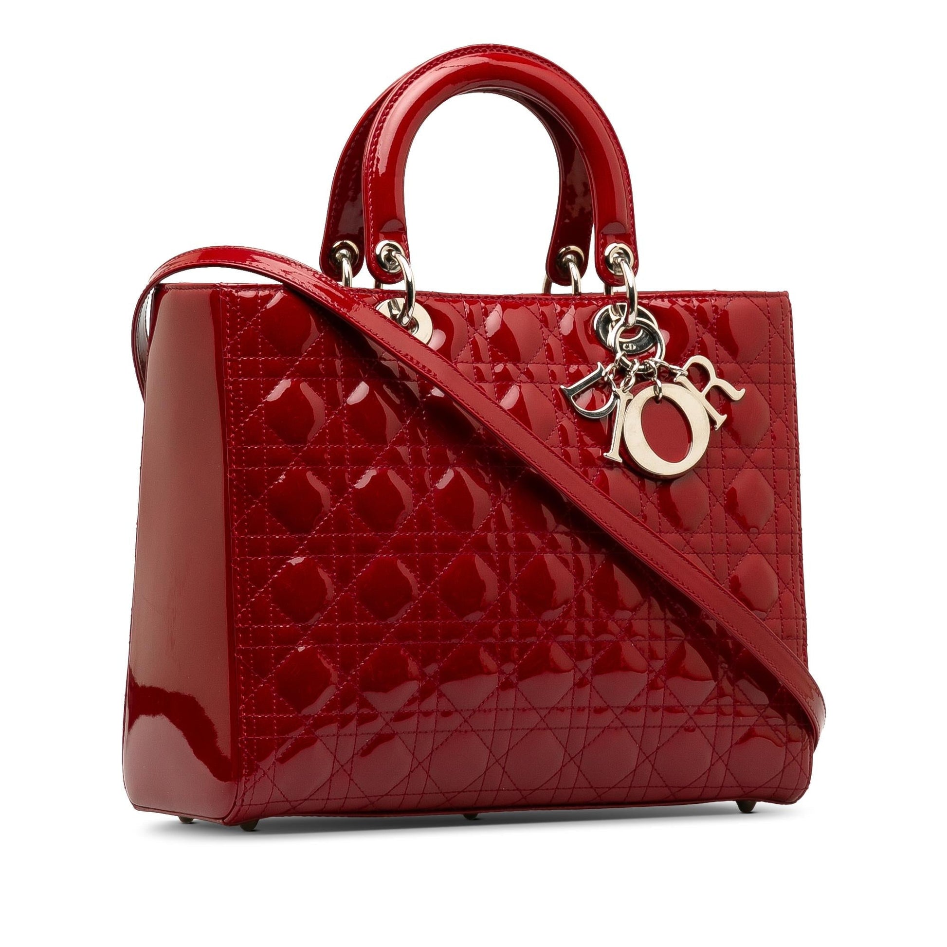 Dior Cannage Lady Shg Zmjz7K Satchel Bag Patent Large