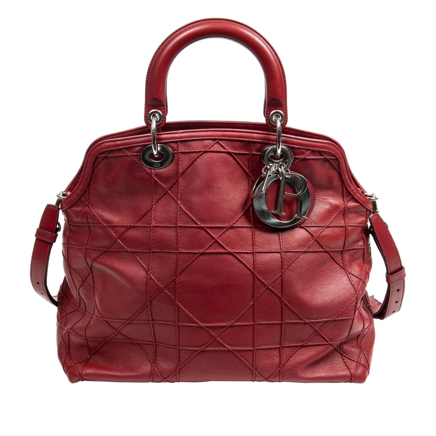 Dior Cannage Polochon Granville Shg 7Fugob Satchel Bag Large