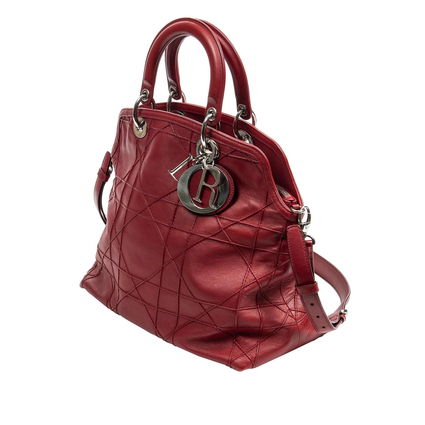 Dior Cannage Polochon Granville Shg 7Fugob Satchel Bag Large