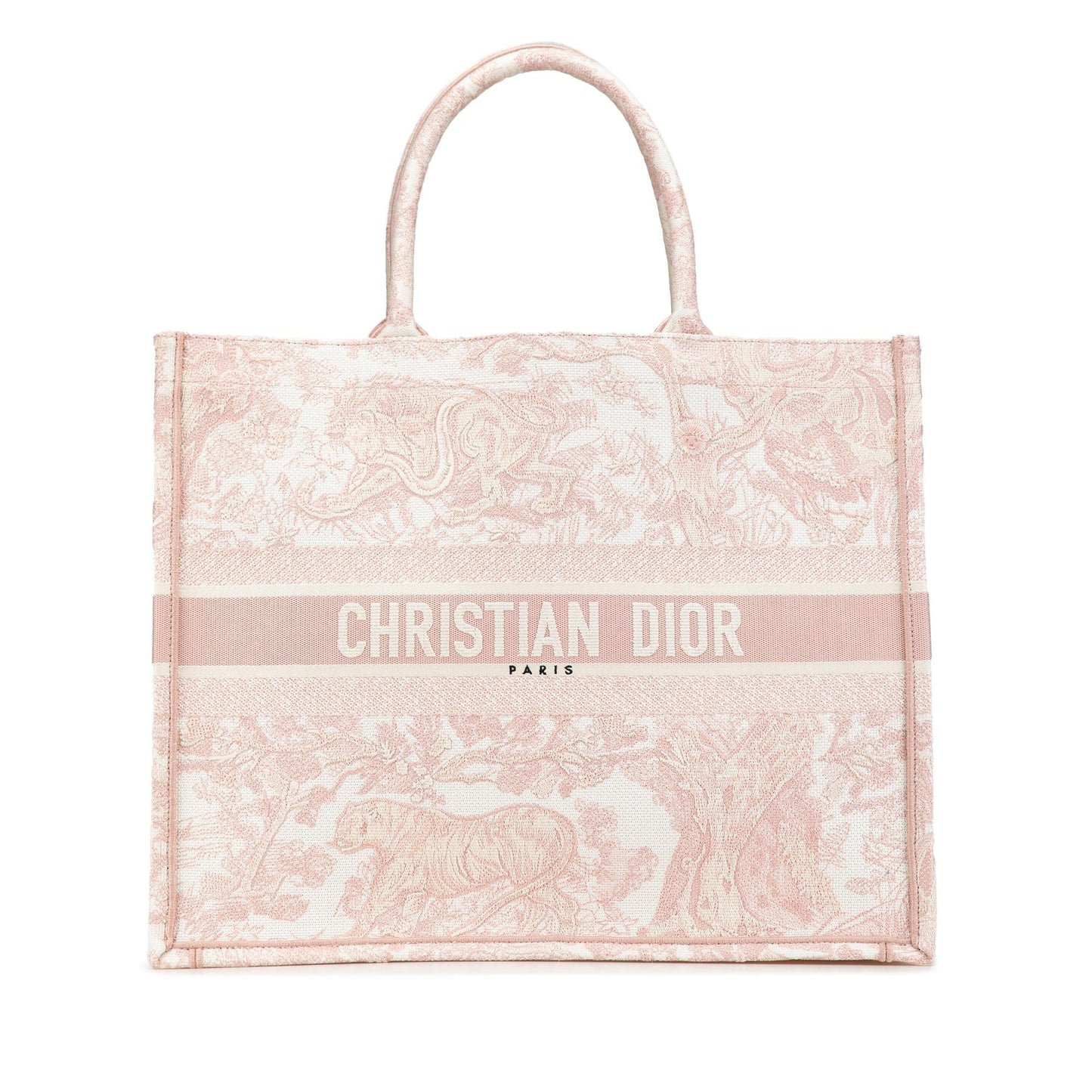 Dior iviera Toile De Jouy Book Tote Canvas Large Embroidered Tote Bag