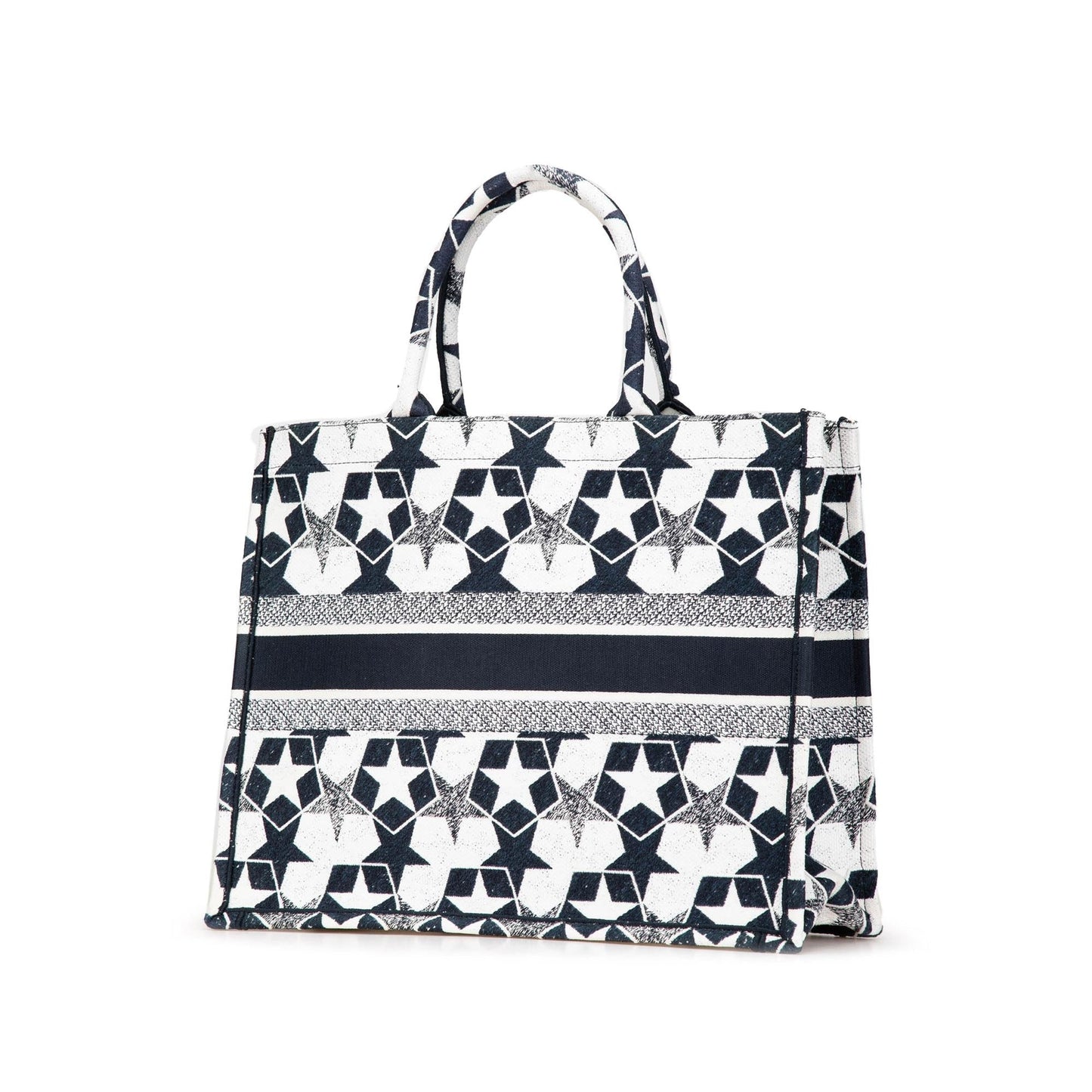 Dior Lucky Star Book Tote Canvas Large Embroidered Tote Bag Book Tote 2