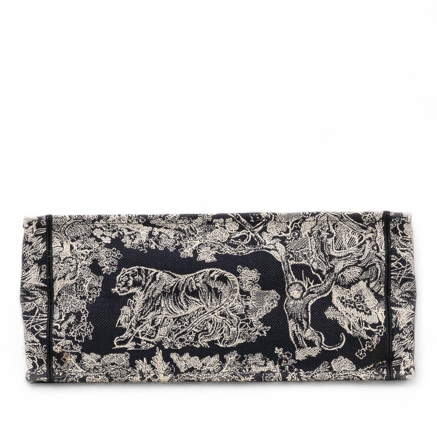Dior Toile De Jouy Reverse Book Tote Canvas Large Embroidered Tote Bag