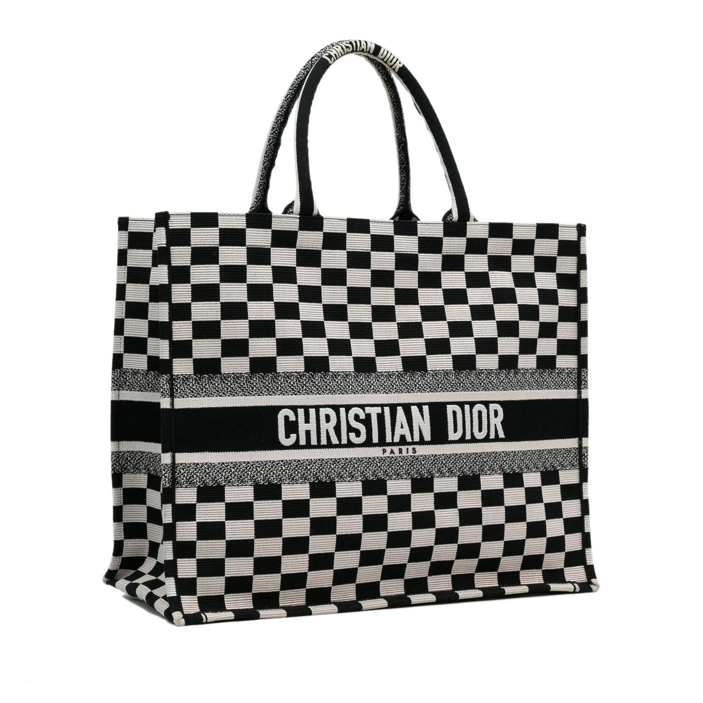 Dior Check Book Tote Shg Zgjnju Large Tote Bag