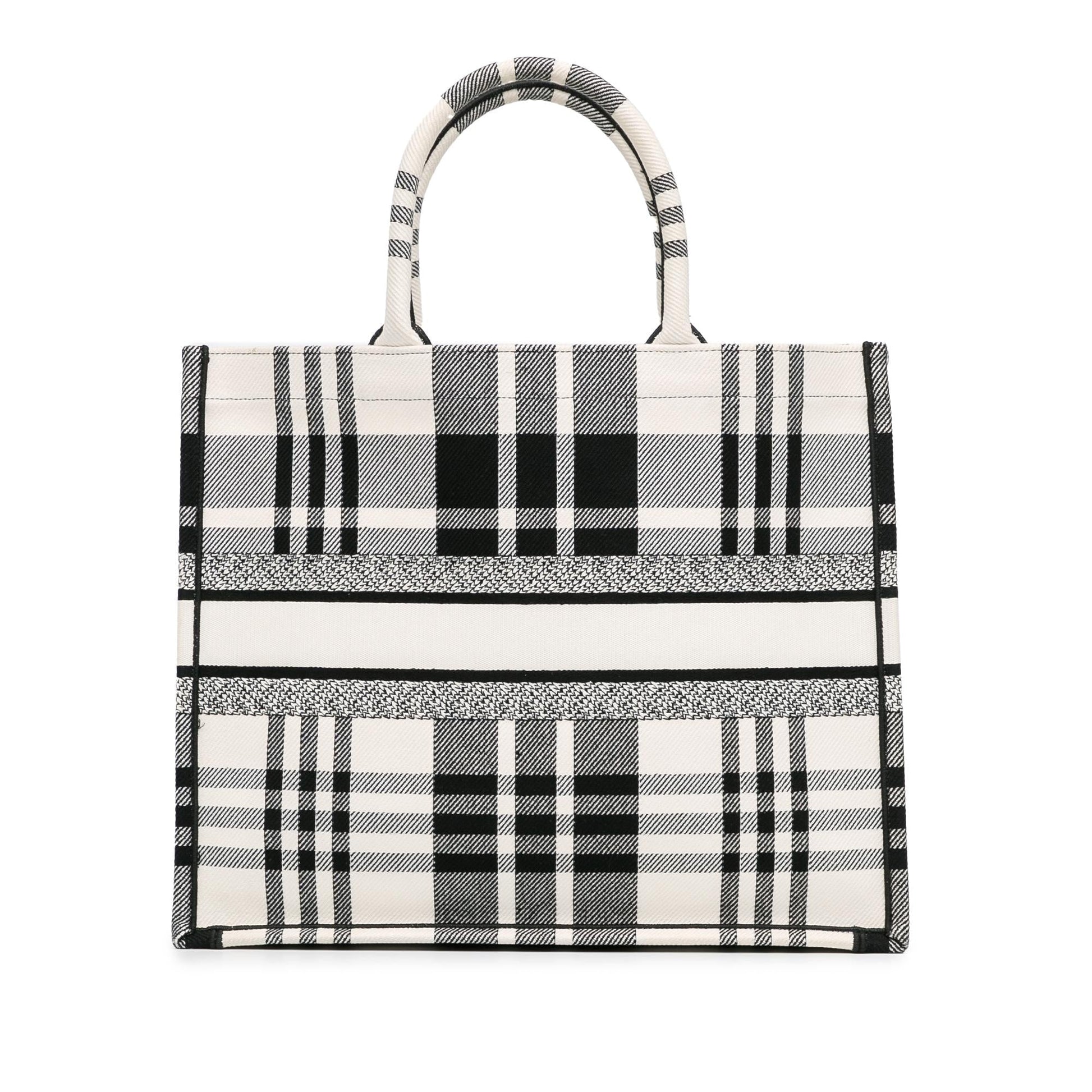 Dior Check Book Tote Shg Zkme5M Large Tote Bag
