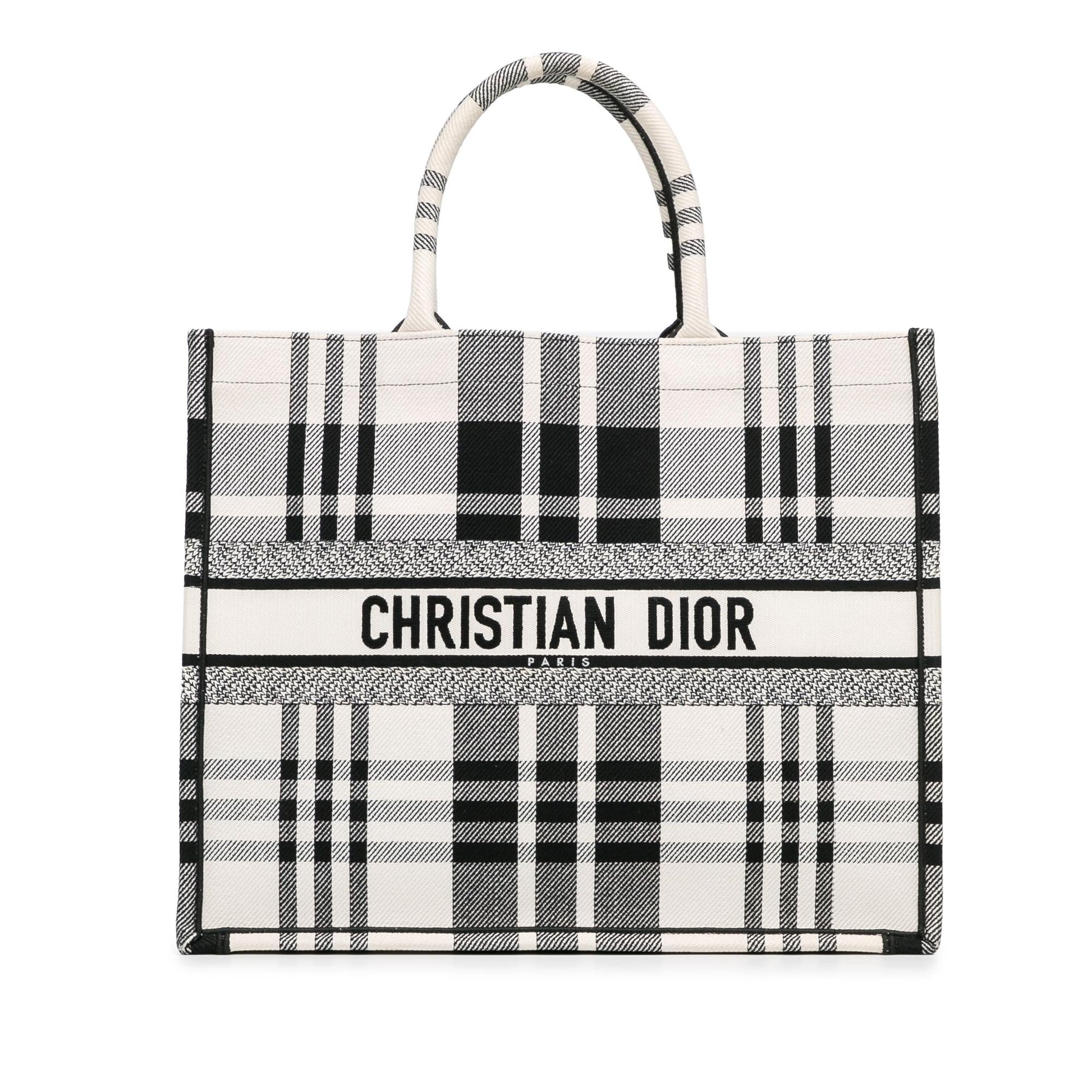 Dior Check Book Tote Shg Zkme5M Large Tote Bag