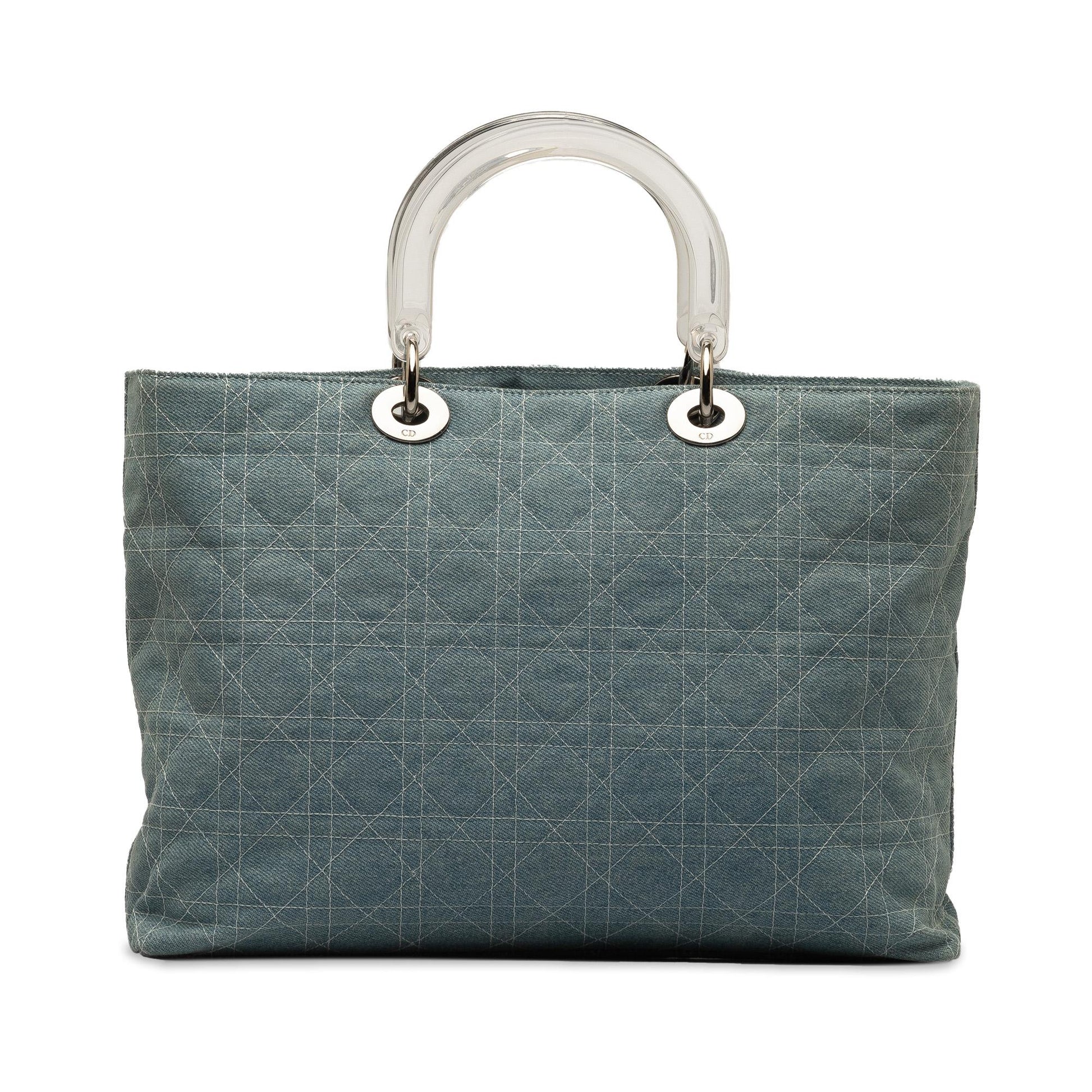 Dior Cannage Lady Shg 9O3Er7 Satchel Bag Denim Large