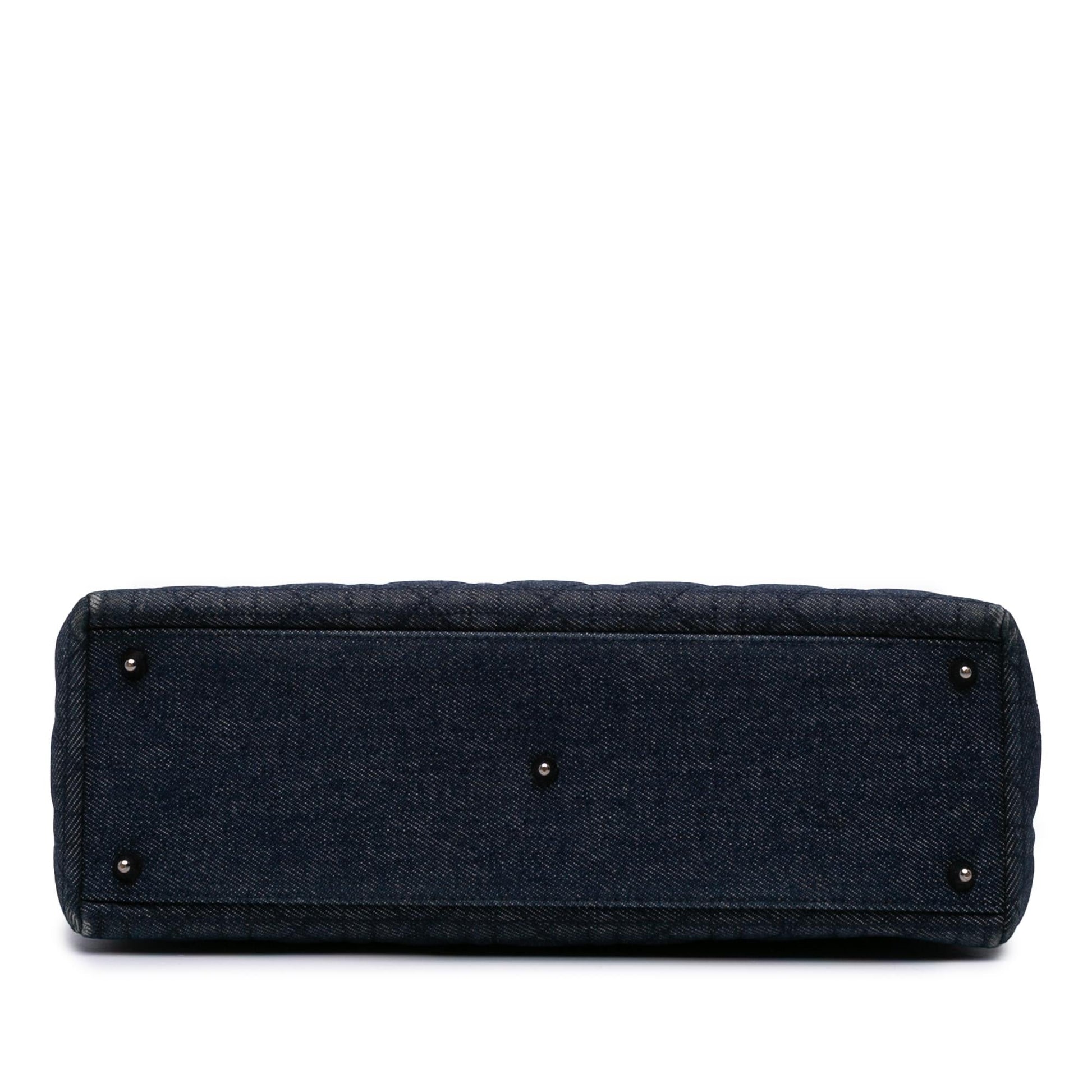 Dior Cannage Lady Satchel Bag Denim Large Lady Dior 2