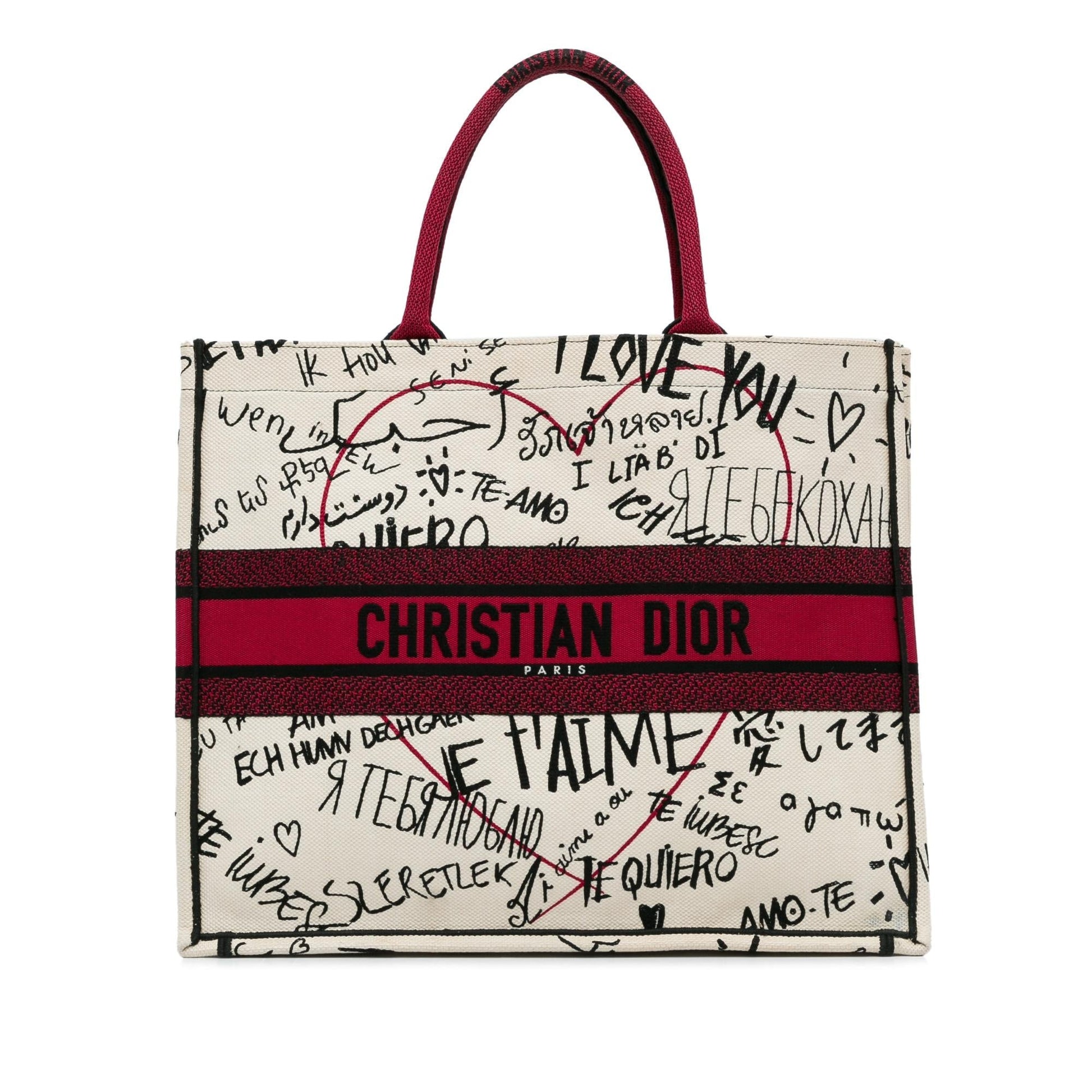 Dior amour Graffiti Book Tote Shg We6Kid Large Tote Bag