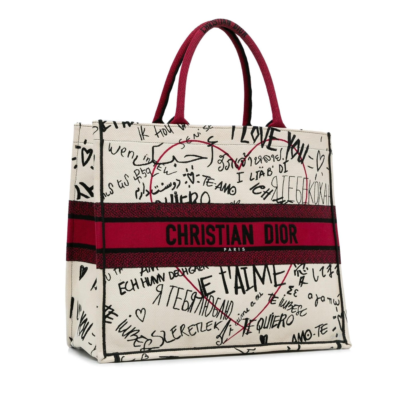 Dior amour Graffiti Book Tote Shg We6Kid Large Tote Bag