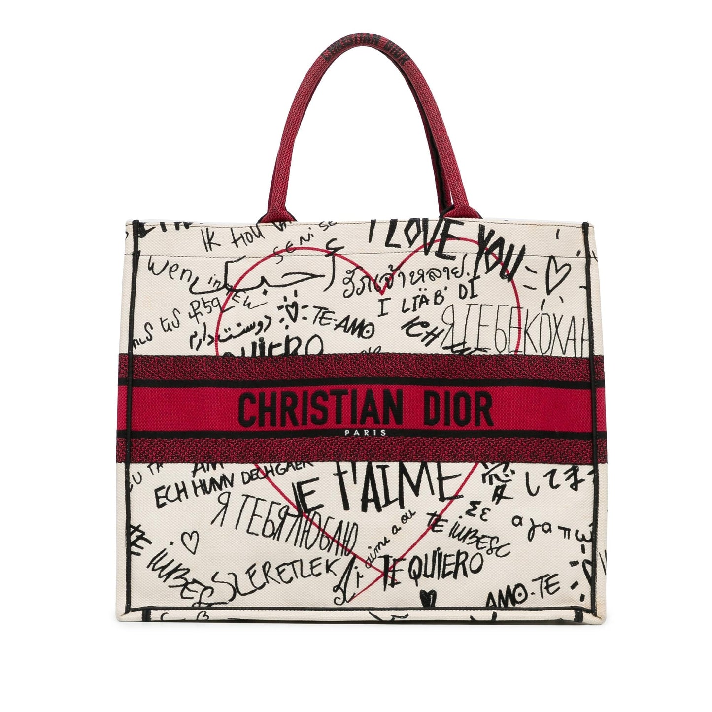 Dior amour Graffiti Book Tote Shg Ud255M Large Tote Bag