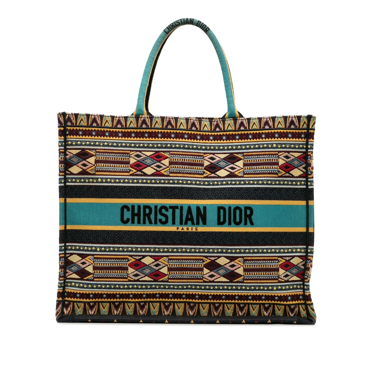 Dior Book Tote Canvas Large Embroidered Tote Bag