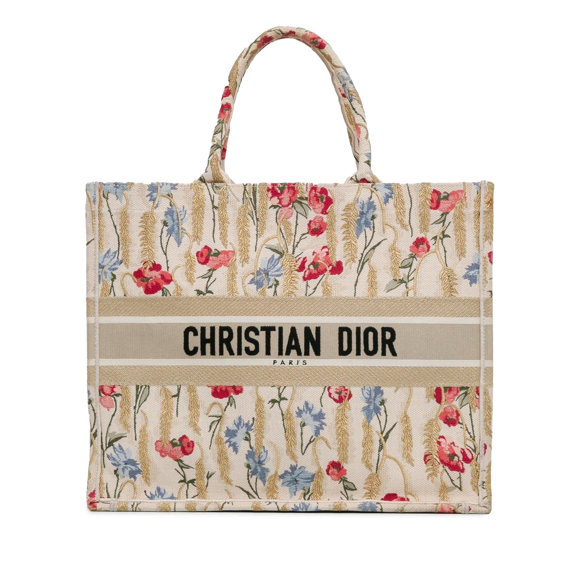 Dior Hibiscus Book Tote Shg Jzd0Di Large Embroidered Tote Bag
