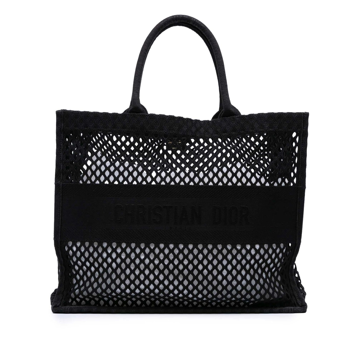 Dior Mesh Book Tote Large Embroidered Tote Bag