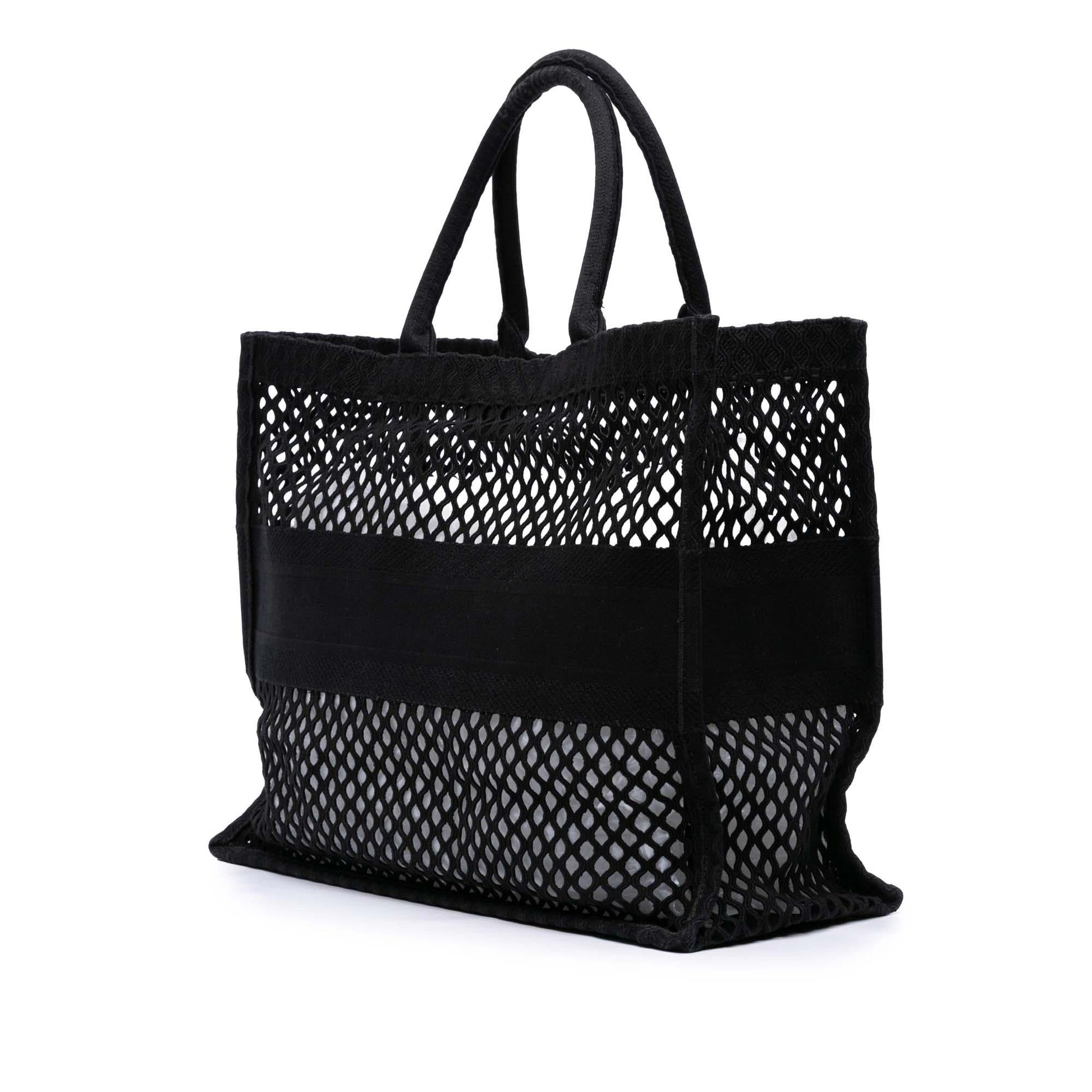 Dior Mesh Book Tote Large Embroidered Tote Bag