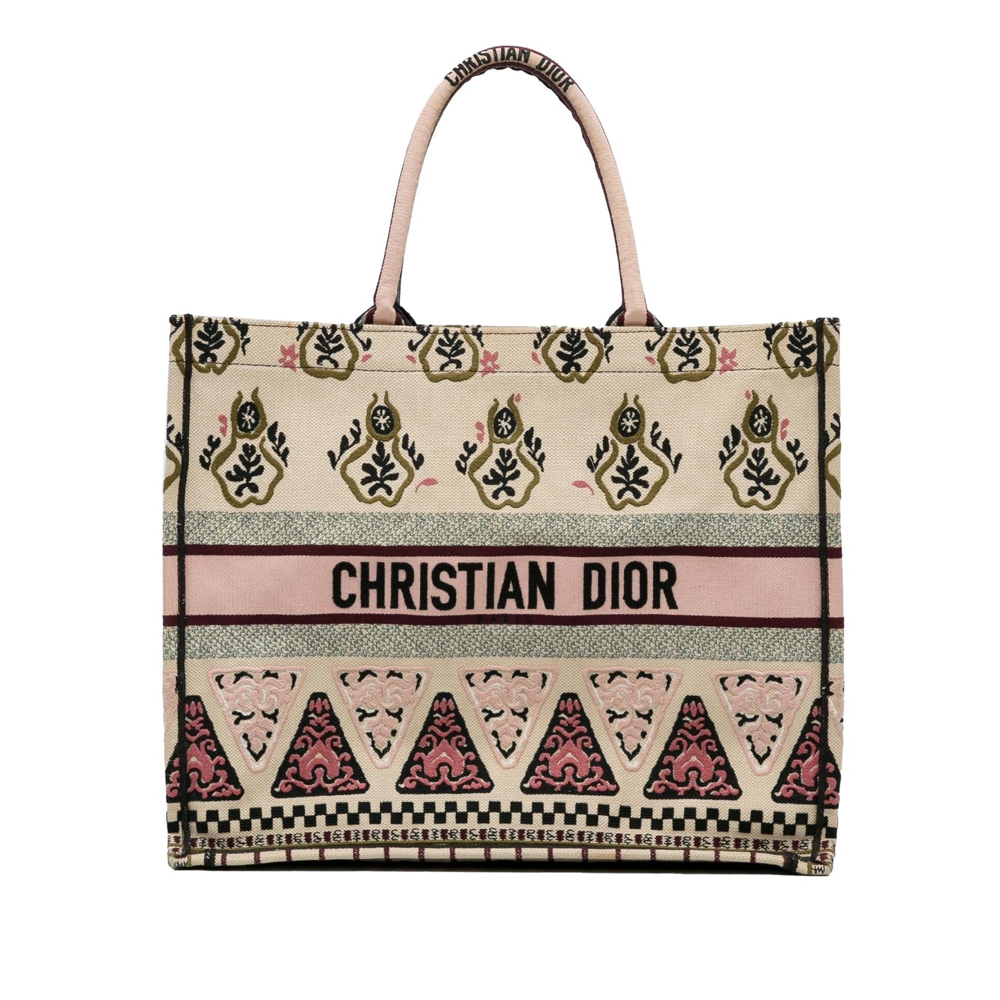 Dior Geometric Book Tote Shg Otoggs Large Embroidered Tote Bag