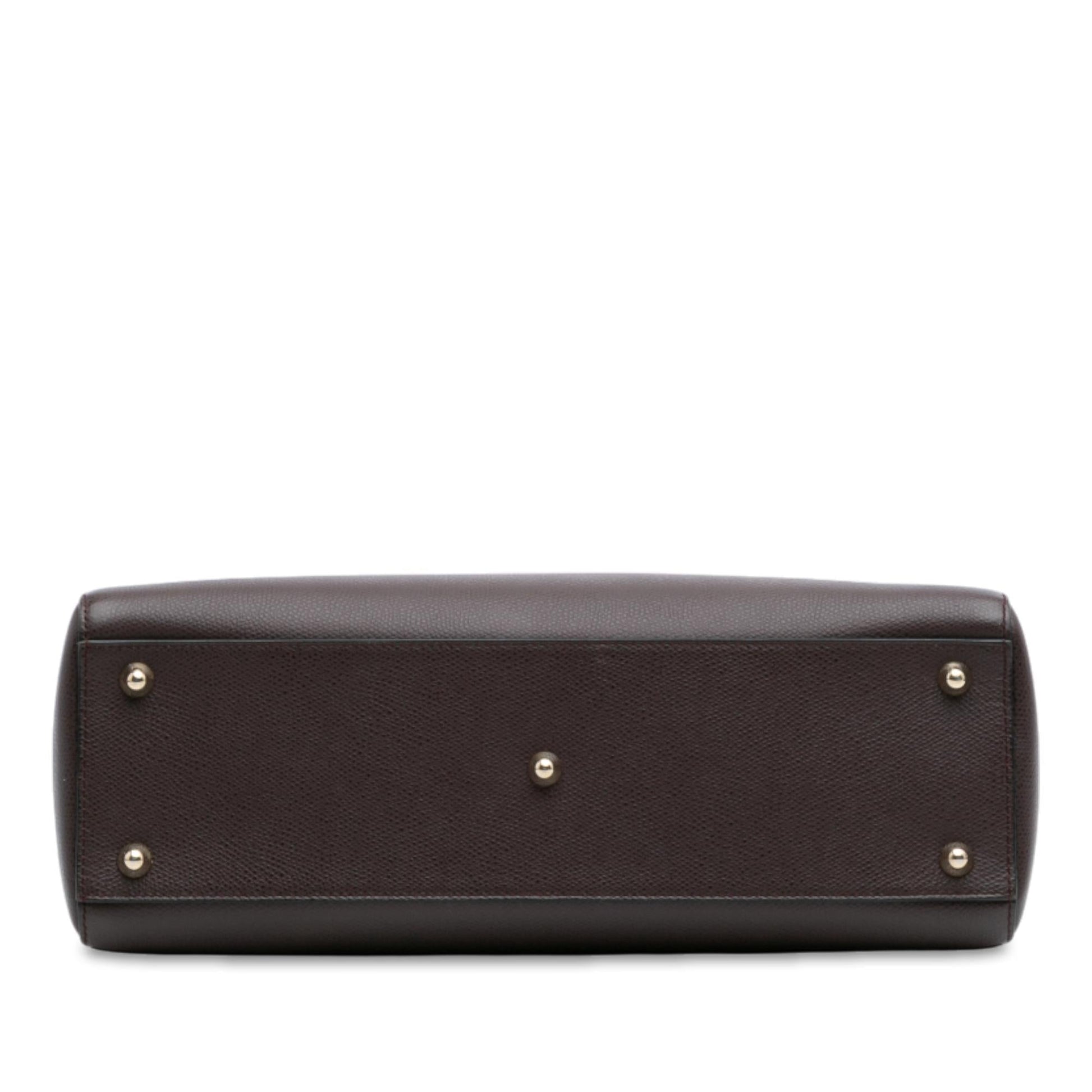 Dior Grained Calfskin Lady Sire Satchel Bag Large