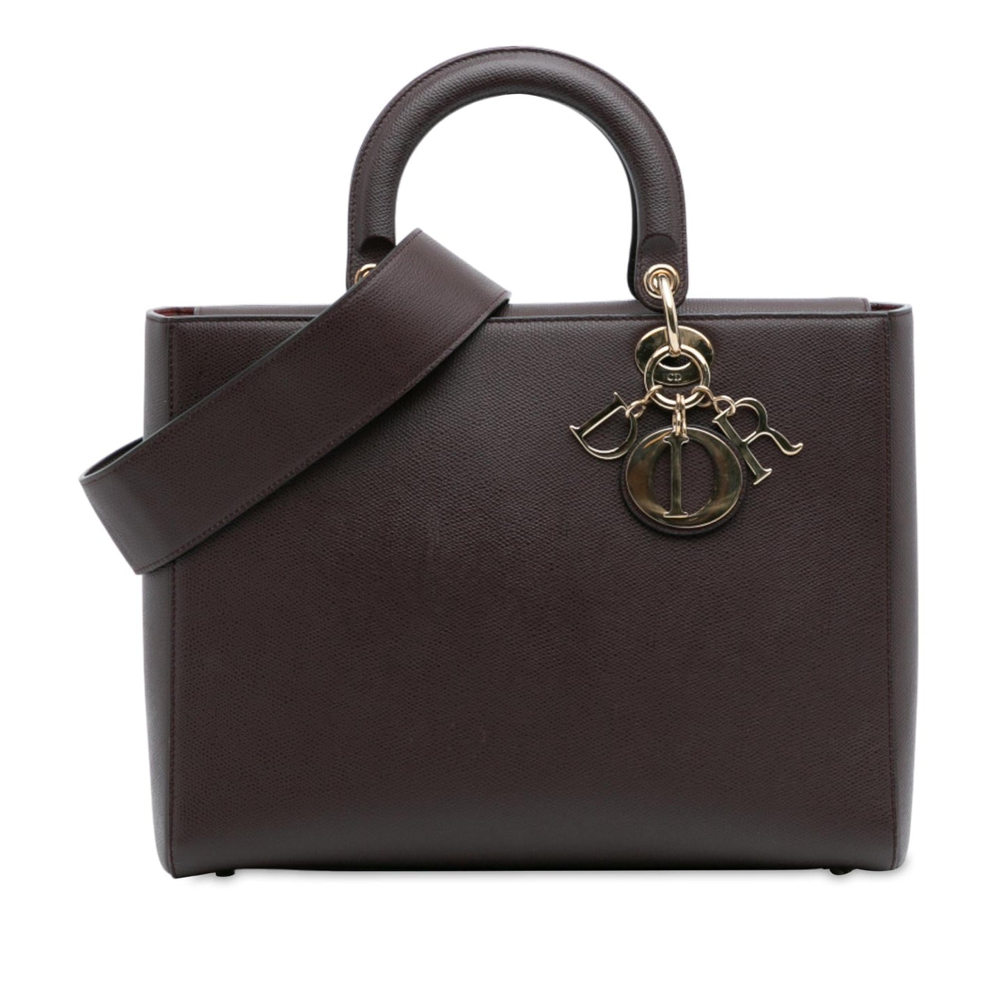 Dior Grained Calfskin Lady Sire Satchel Bag Large