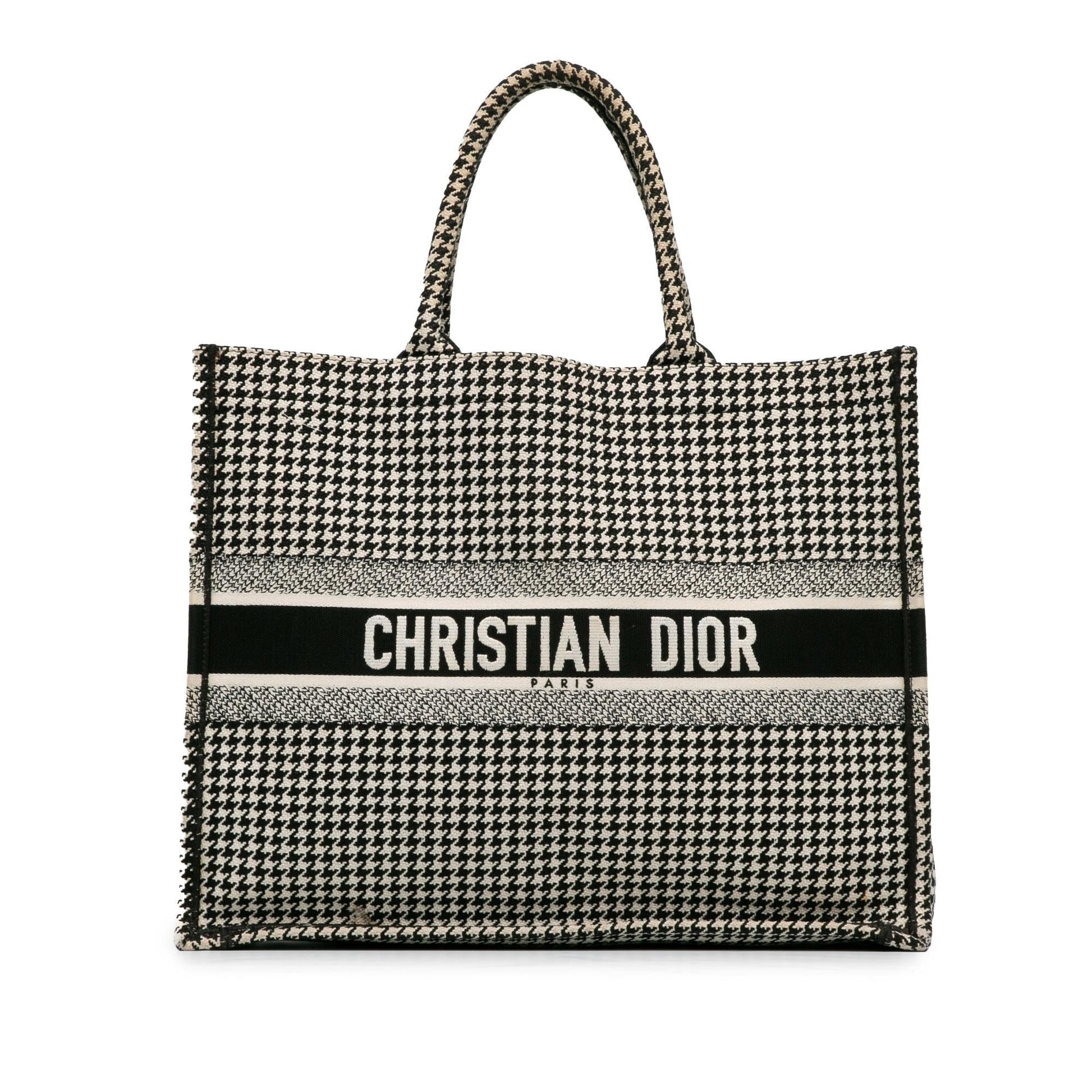 Dior Houndstooth Book Tote Shg Uagzee Large Tote Bag