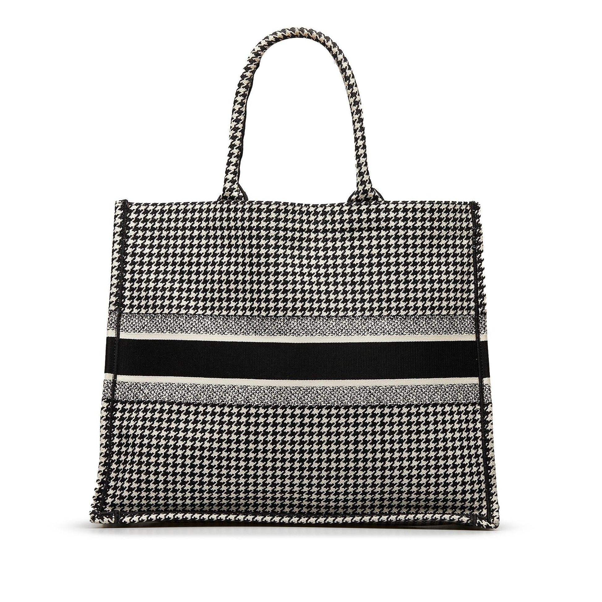 Dior Houndstooth Book Tote Large Tote Bag