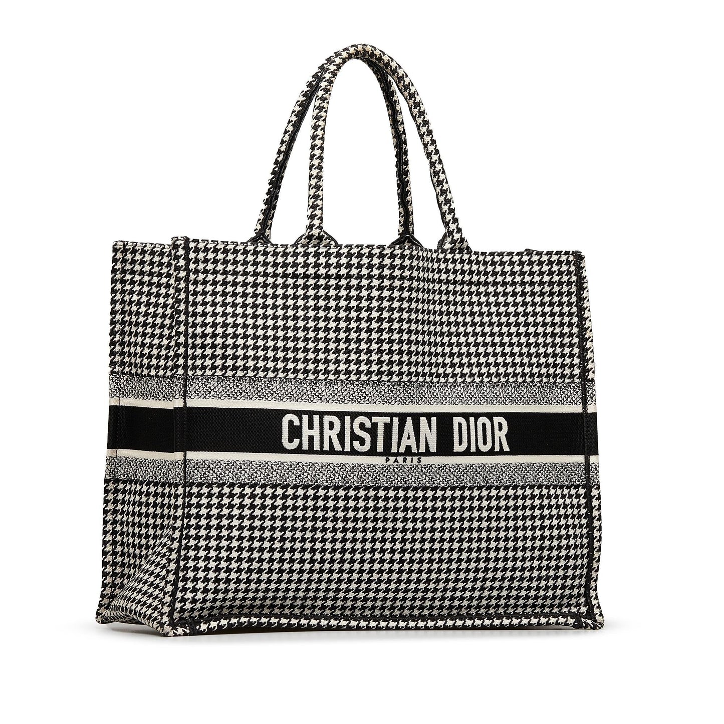 Dior Houndstooth Book Tote Large Tote Bag Houndstooth Book Tote