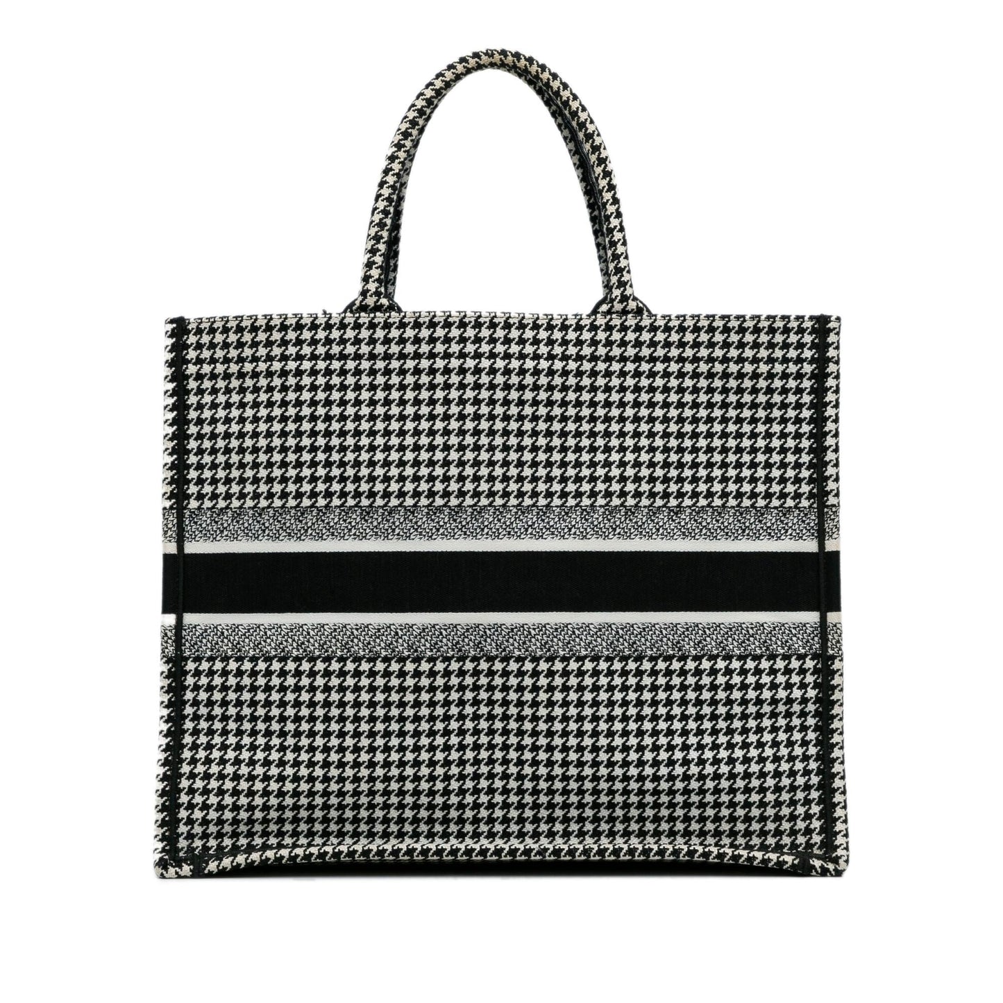 Dior Houndstooth Book Tote Shg I71Xoc Large Embroidered Tote Bag