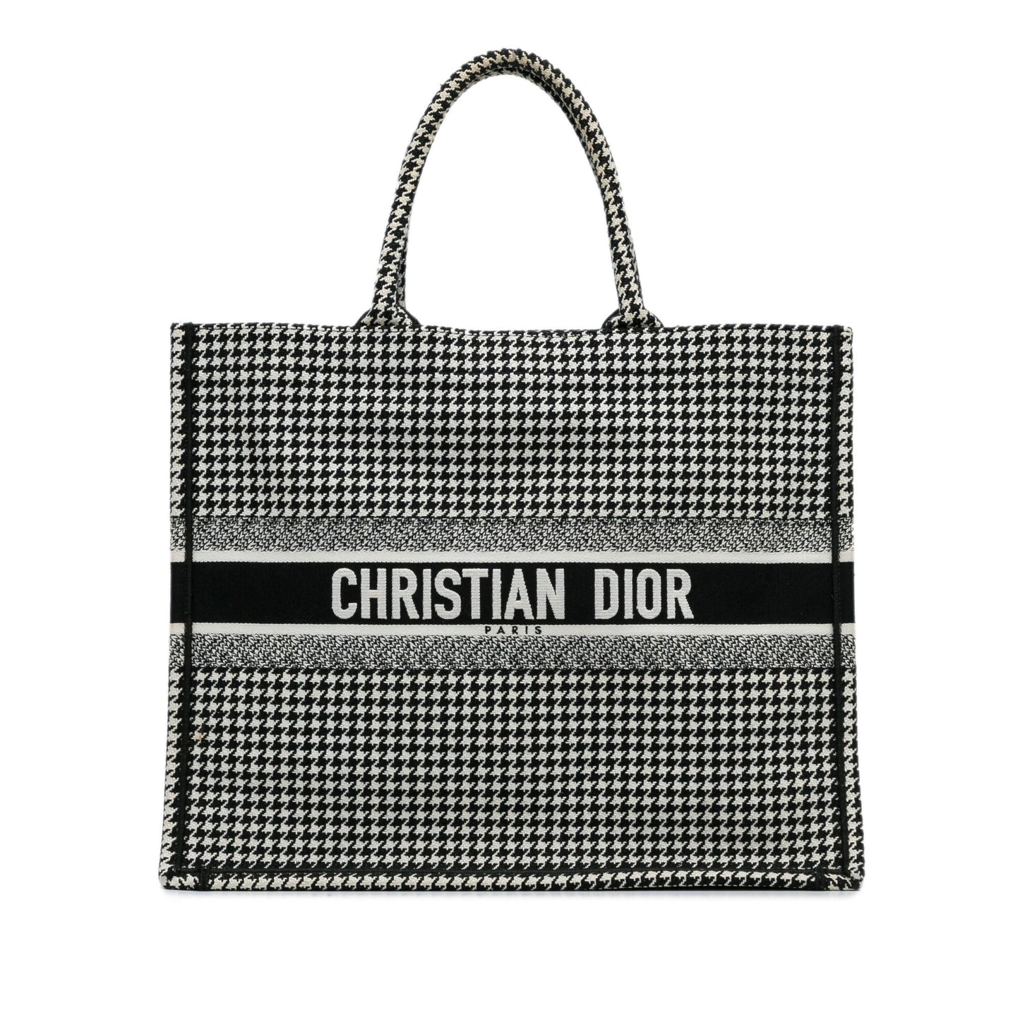 Dior Houndstooth Book Tote Shg I71Xoc Large Embroidered Tote Bag