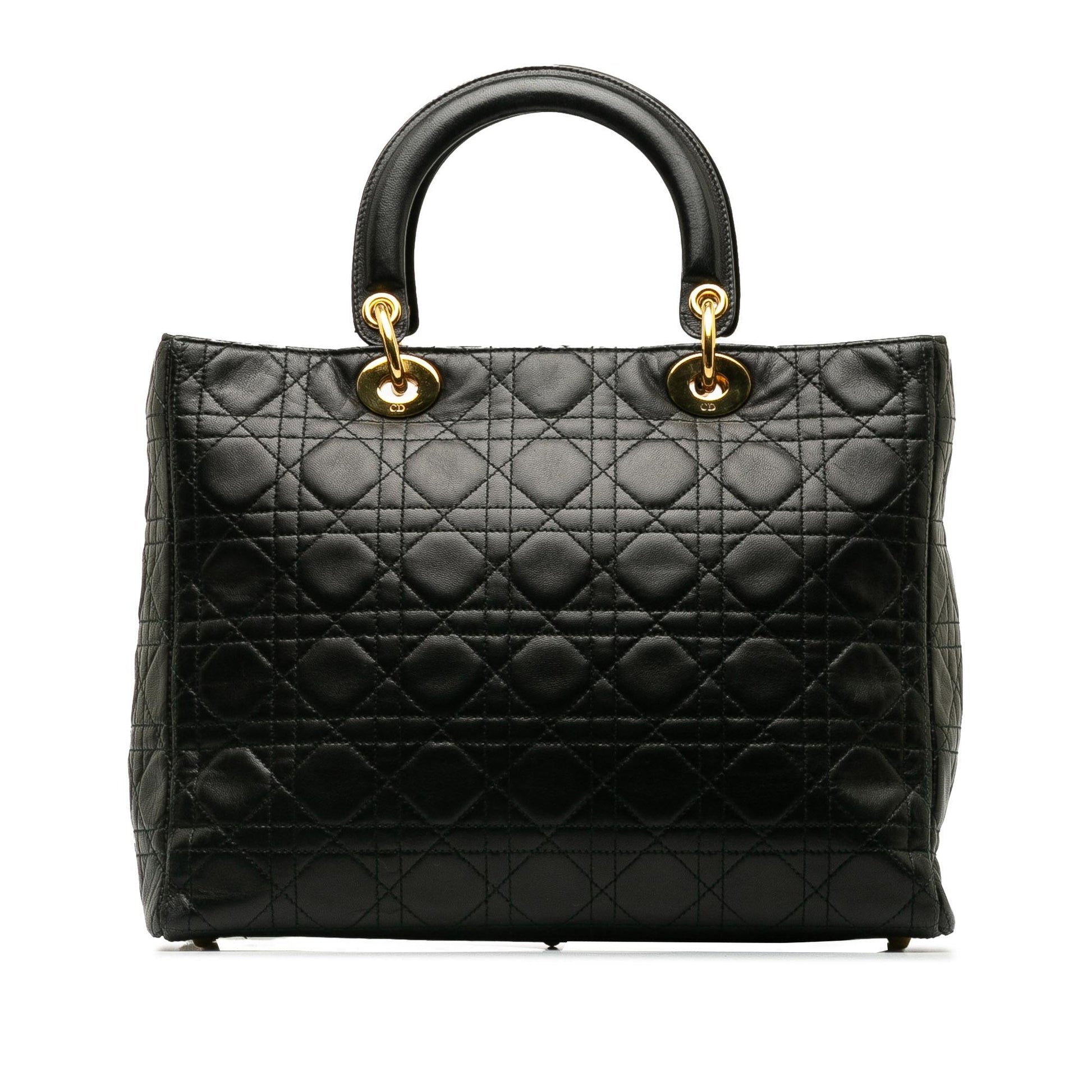 Dior Cannage Lady Shg 1Eyjtj Satchel Bag Lambskin Large